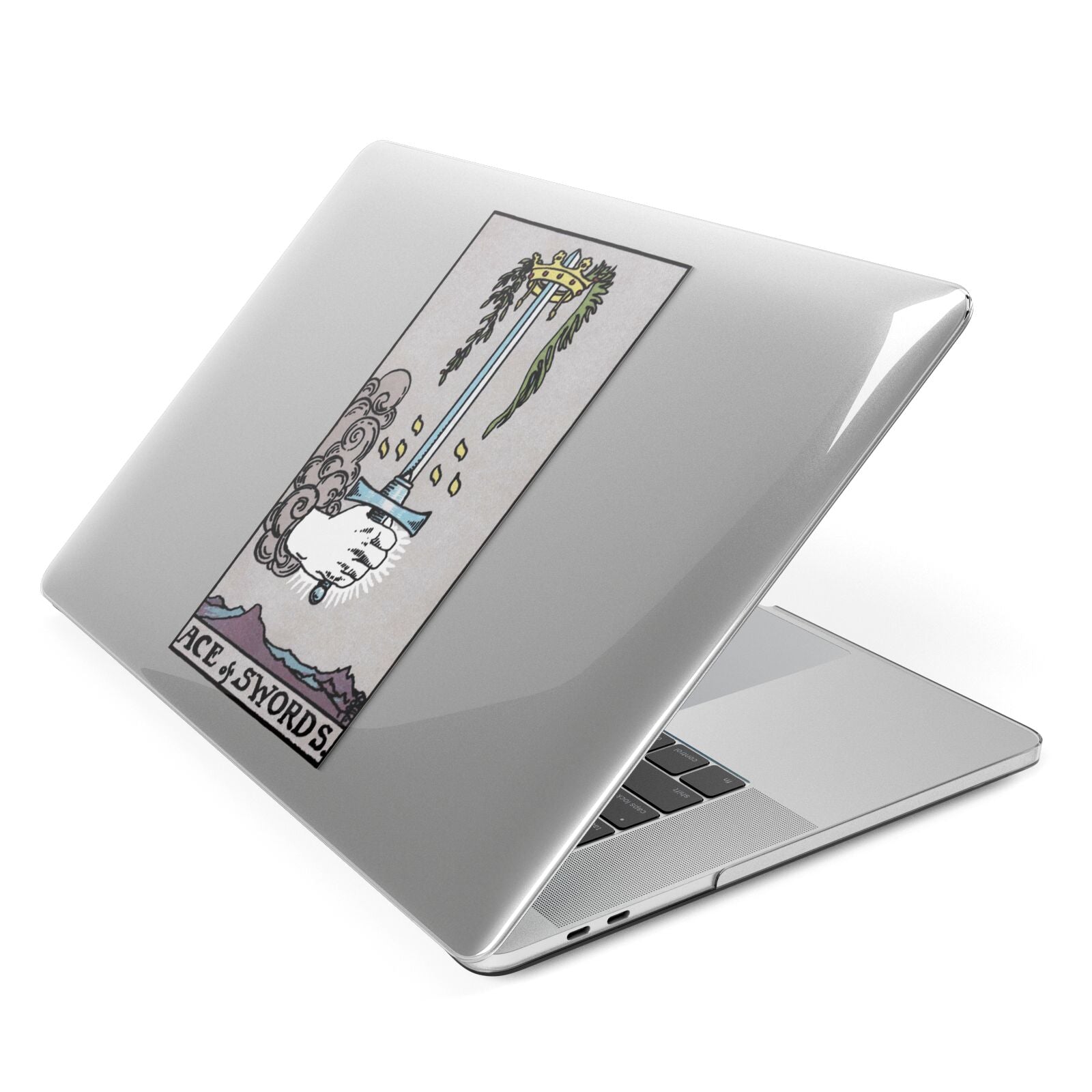 Ace of Swords Tarot Card Apple MacBook Case Side View