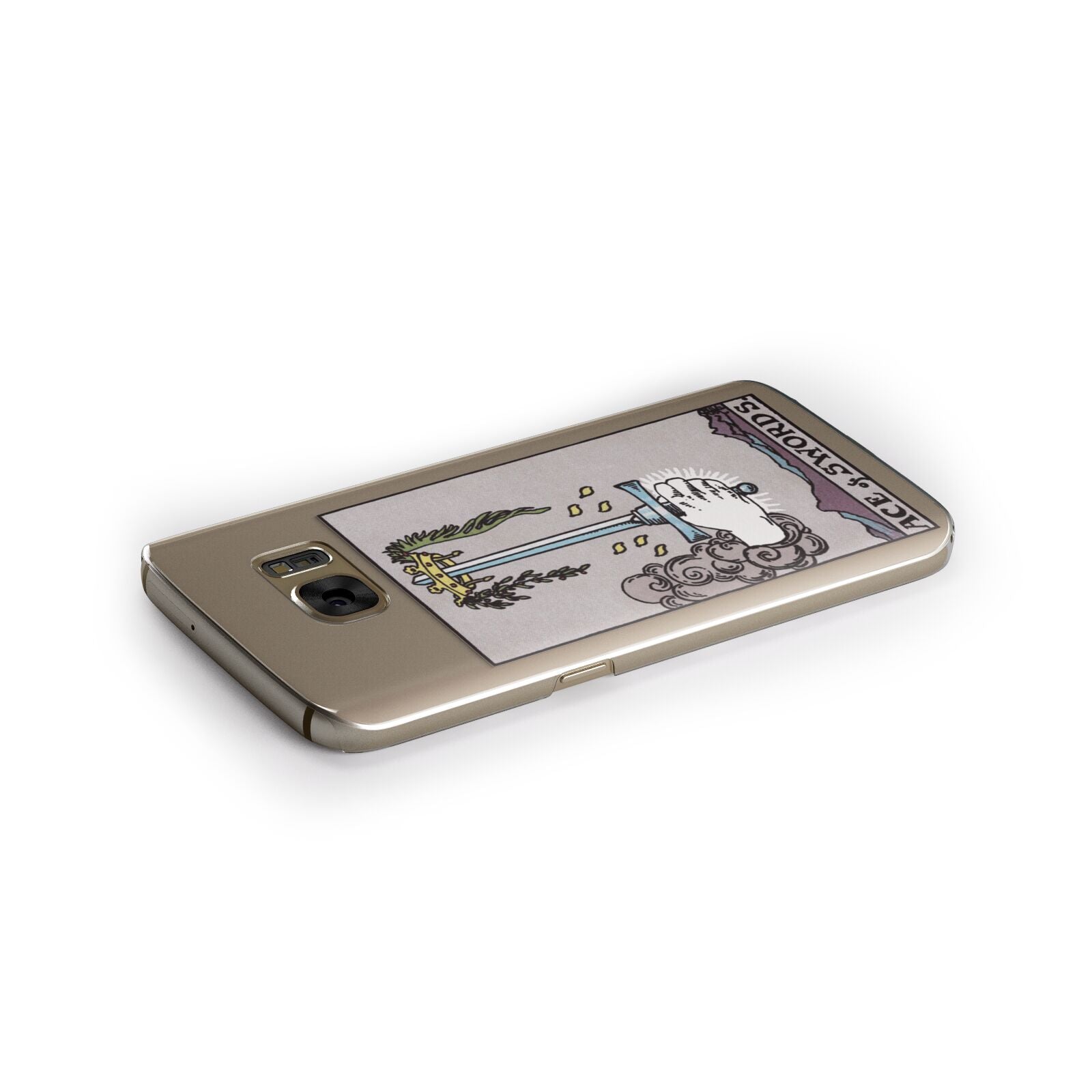 Ace of Swords Tarot Card Samsung Galaxy Case Side Close Up