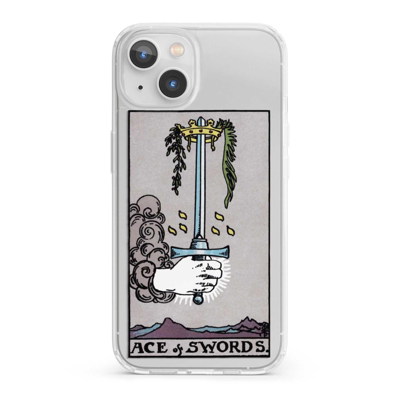 Ace of Swords Tarot Card iPhone 13 Clear Bumper Case