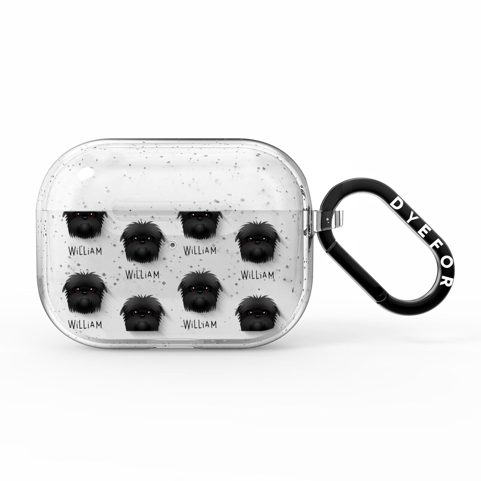 Affenpinscher Icon with Name AirPods Pro Glitter Case