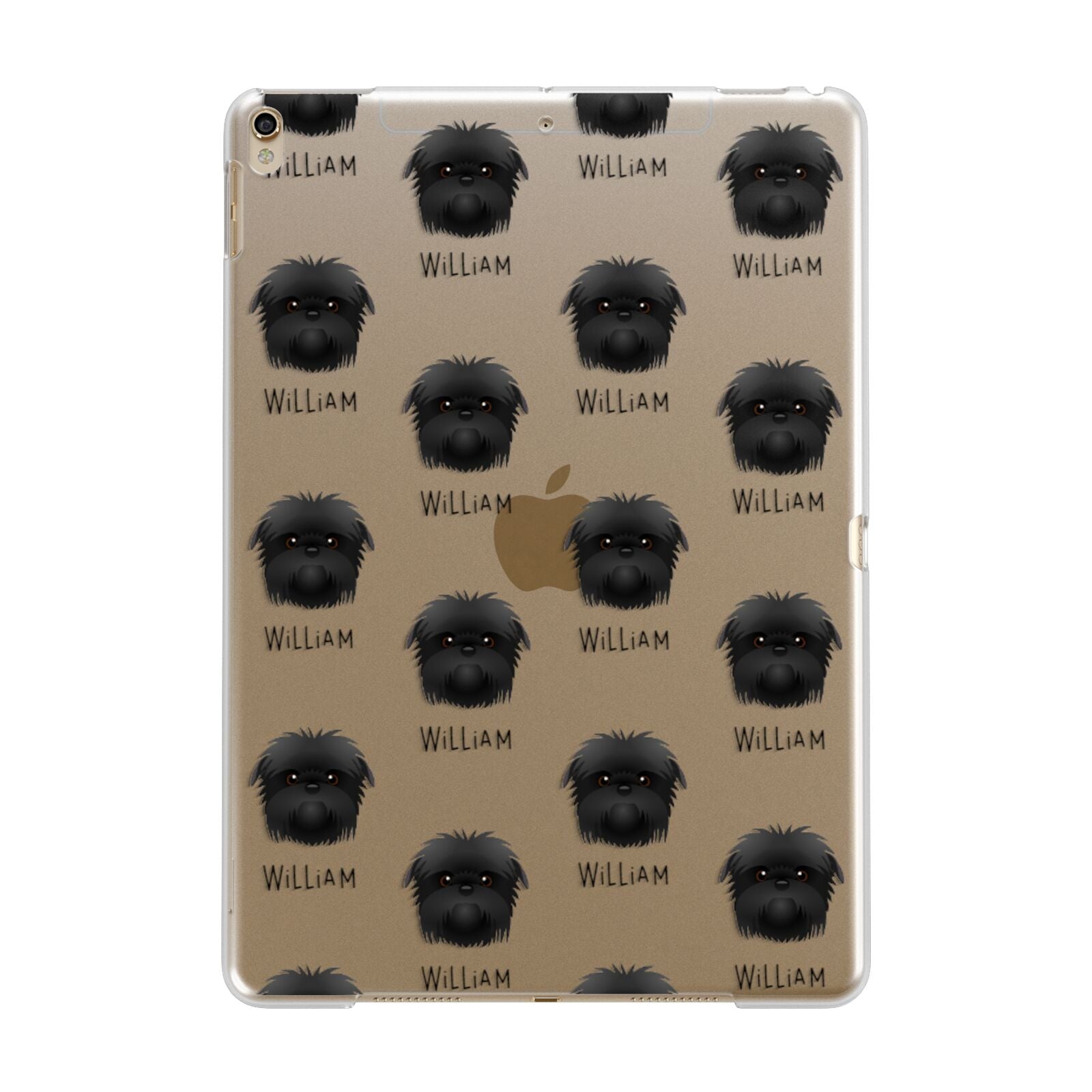 Affenpinscher Icon with Name Apple iPad Gold Case