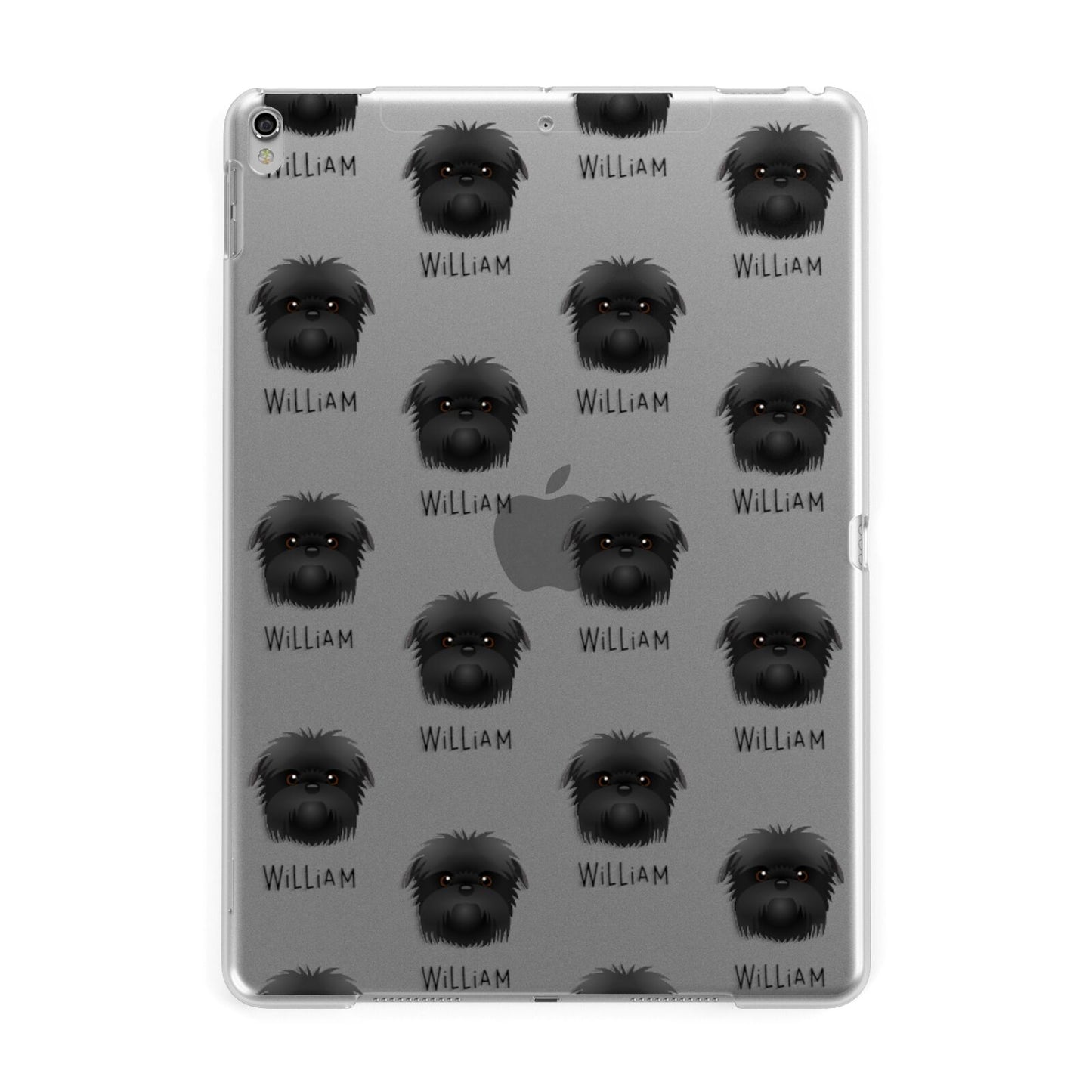 Affenpinscher Icon with Name Apple iPad Silver Case