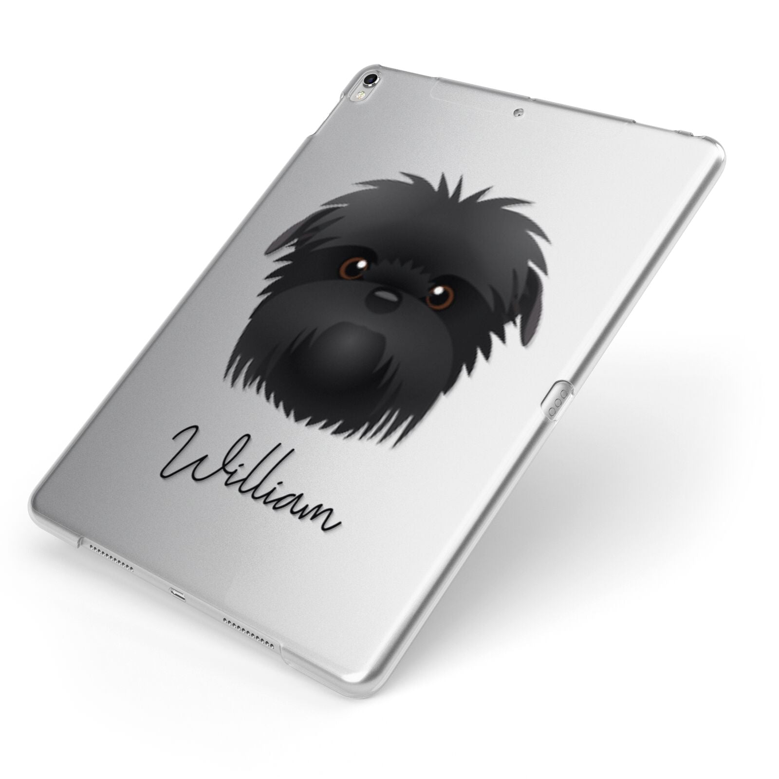 Affenpinscher Personalised Apple iPad Case on Silver iPad Side View
