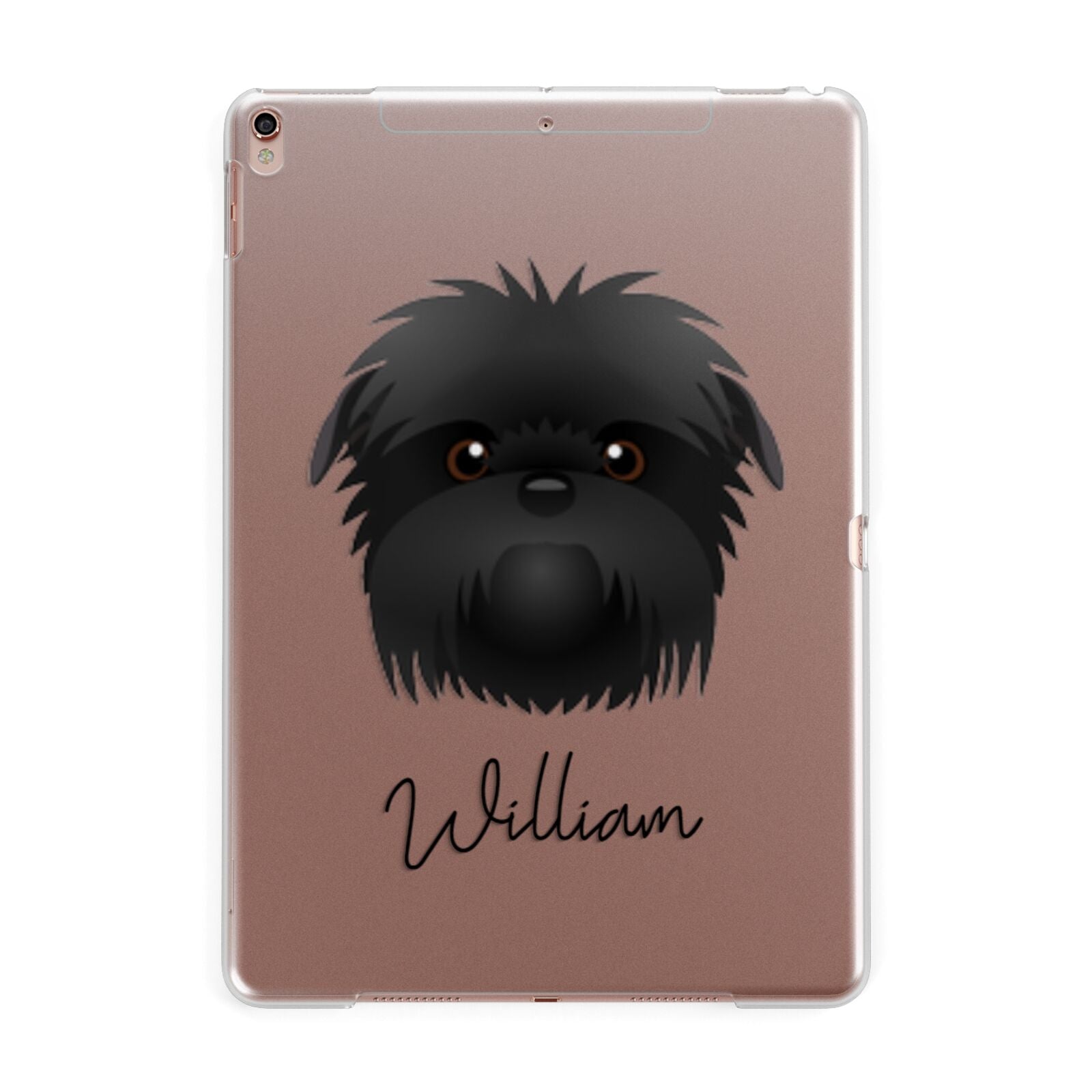 Affenpinscher Personalised Apple iPad Rose Gold Case
