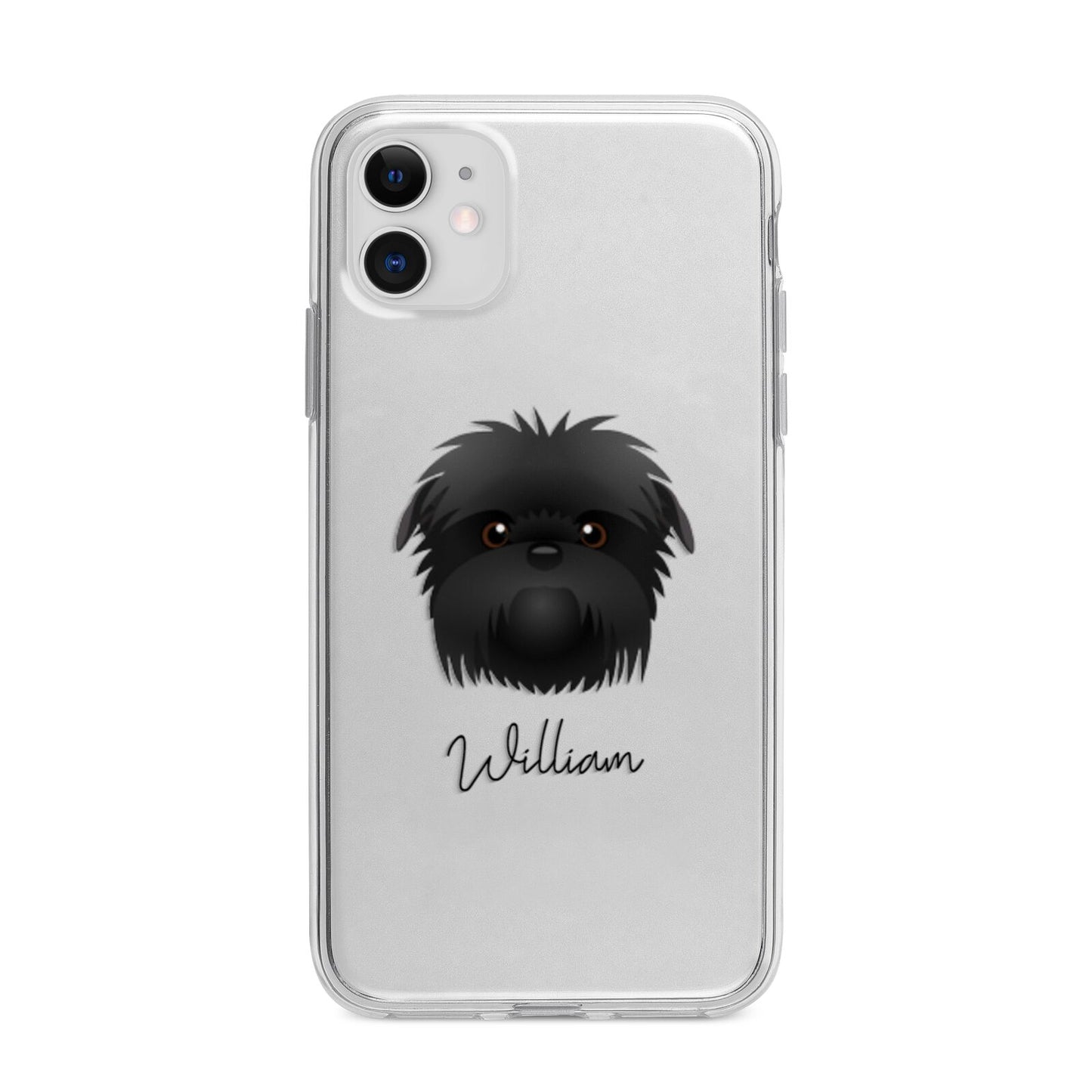 Affenpinscher Personalised Apple iPhone 11 in White with Bumper Case