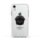 Affenpinscher Personalised Apple iPhone XR Impact Case White Edge on Silver Phone