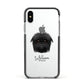 Affenpinscher Personalised Apple iPhone Xs Impact Case Black Edge on Silver Phone
