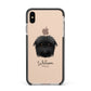 Affenpinscher Personalised Apple iPhone Xs Max Impact Case Black Edge on Gold Phone