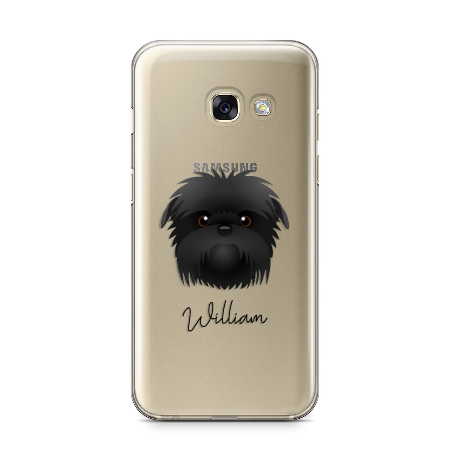 Affenpinscher Personalised Samsung Galaxy A3 2017 Case on gold phone
