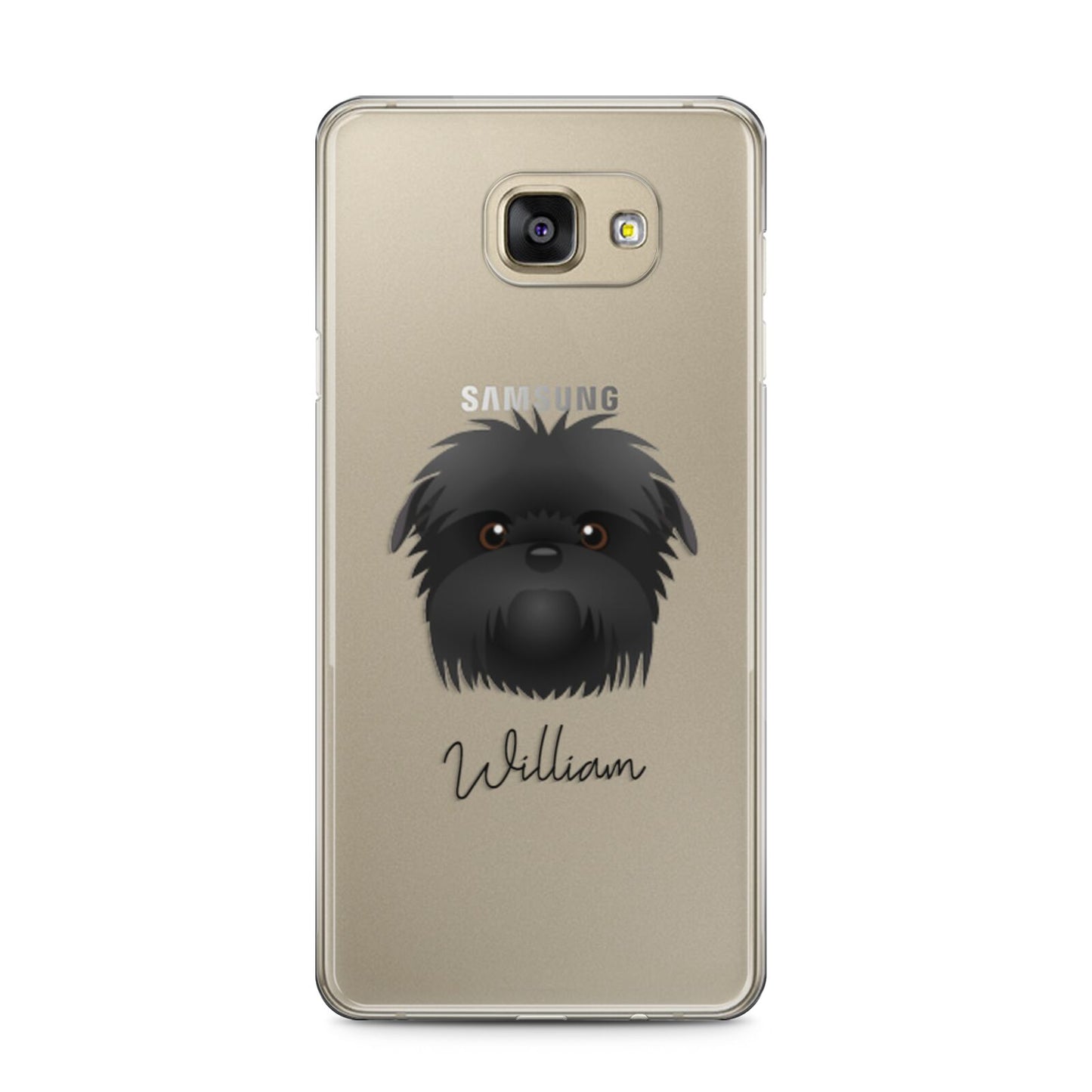 Affenpinscher Personalised Samsung Galaxy A5 2016 Case on gold phone