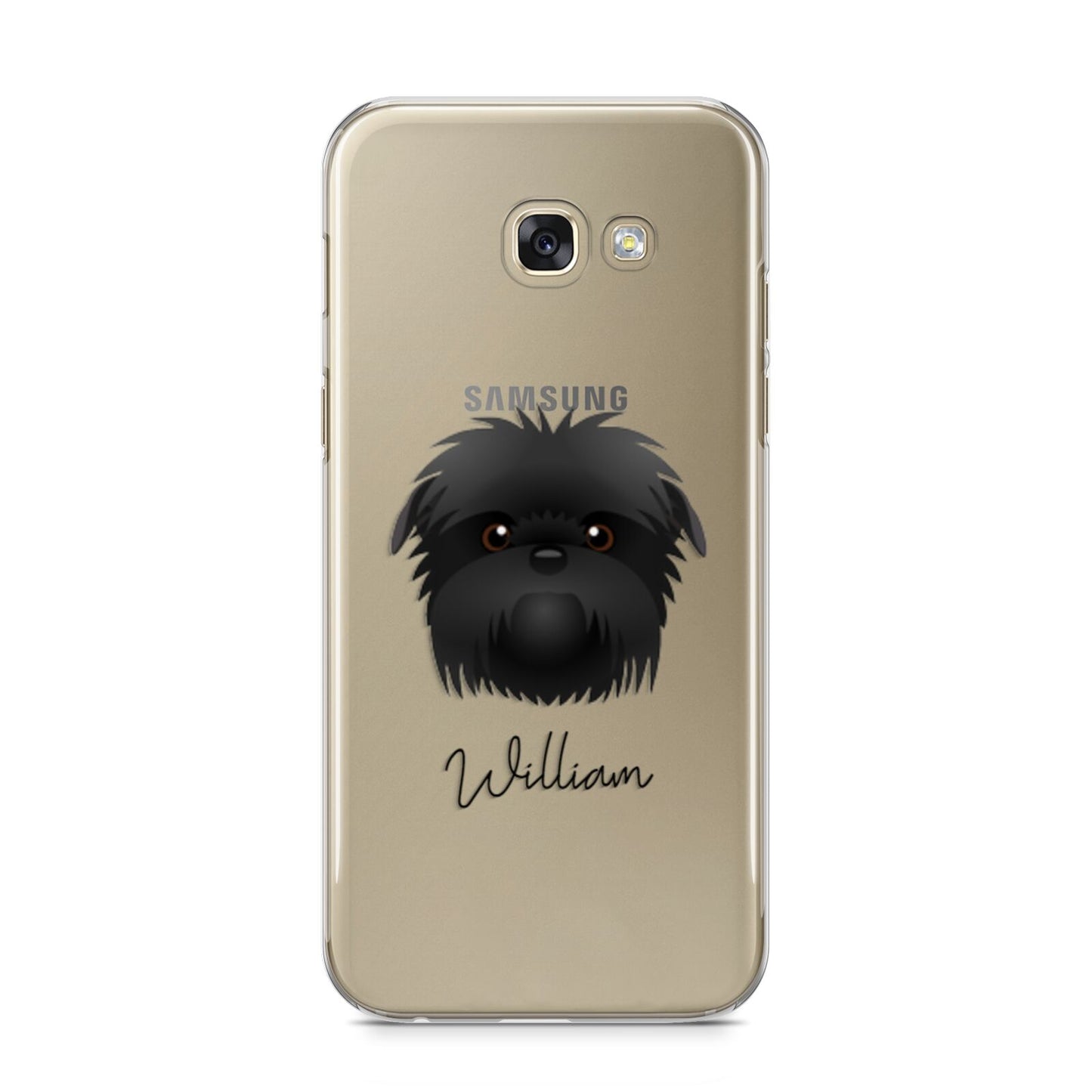 Affenpinscher Personalised Samsung Galaxy A5 2017 Case on gold phone