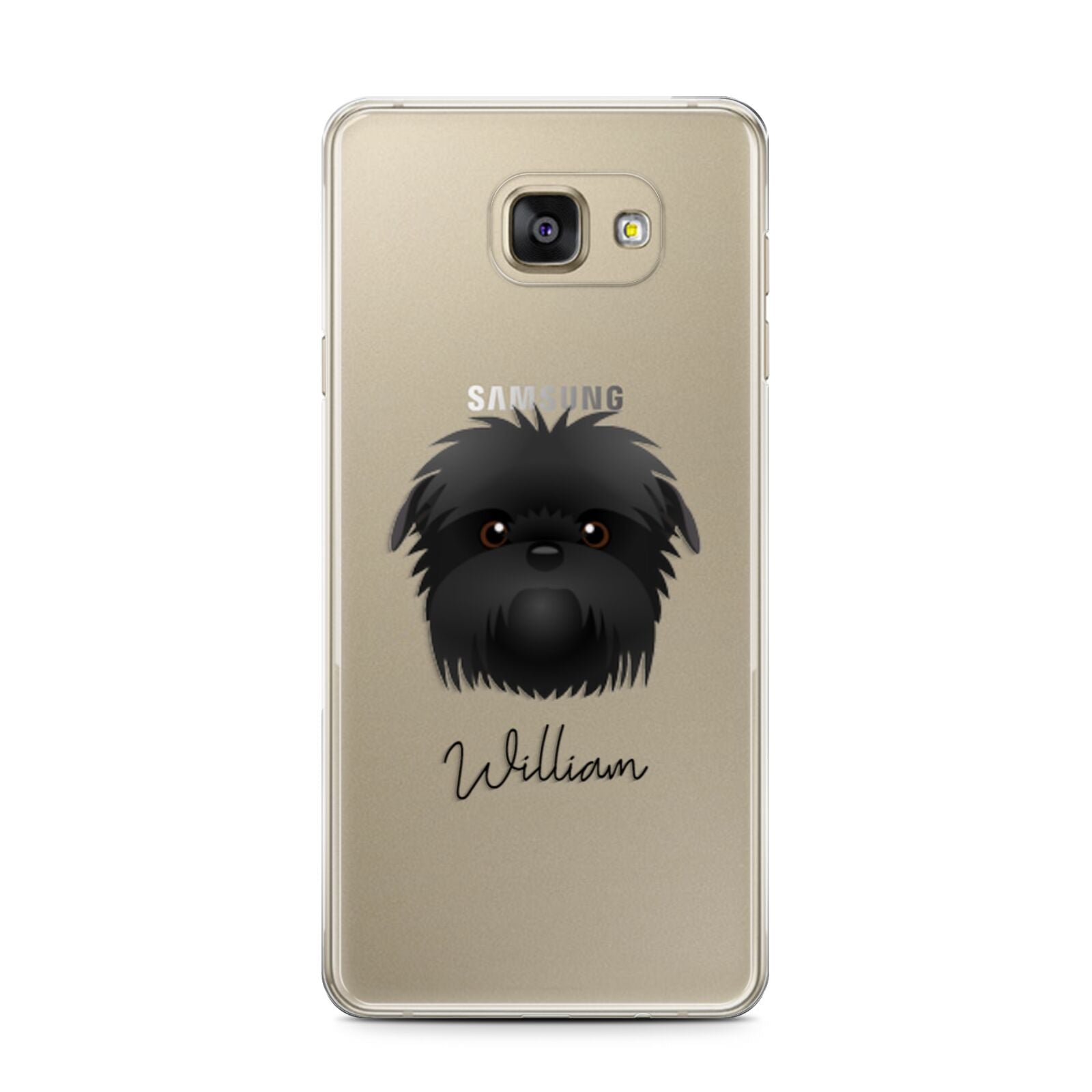 Affenpinscher Personalised Samsung Galaxy A7 2016 Case on gold phone