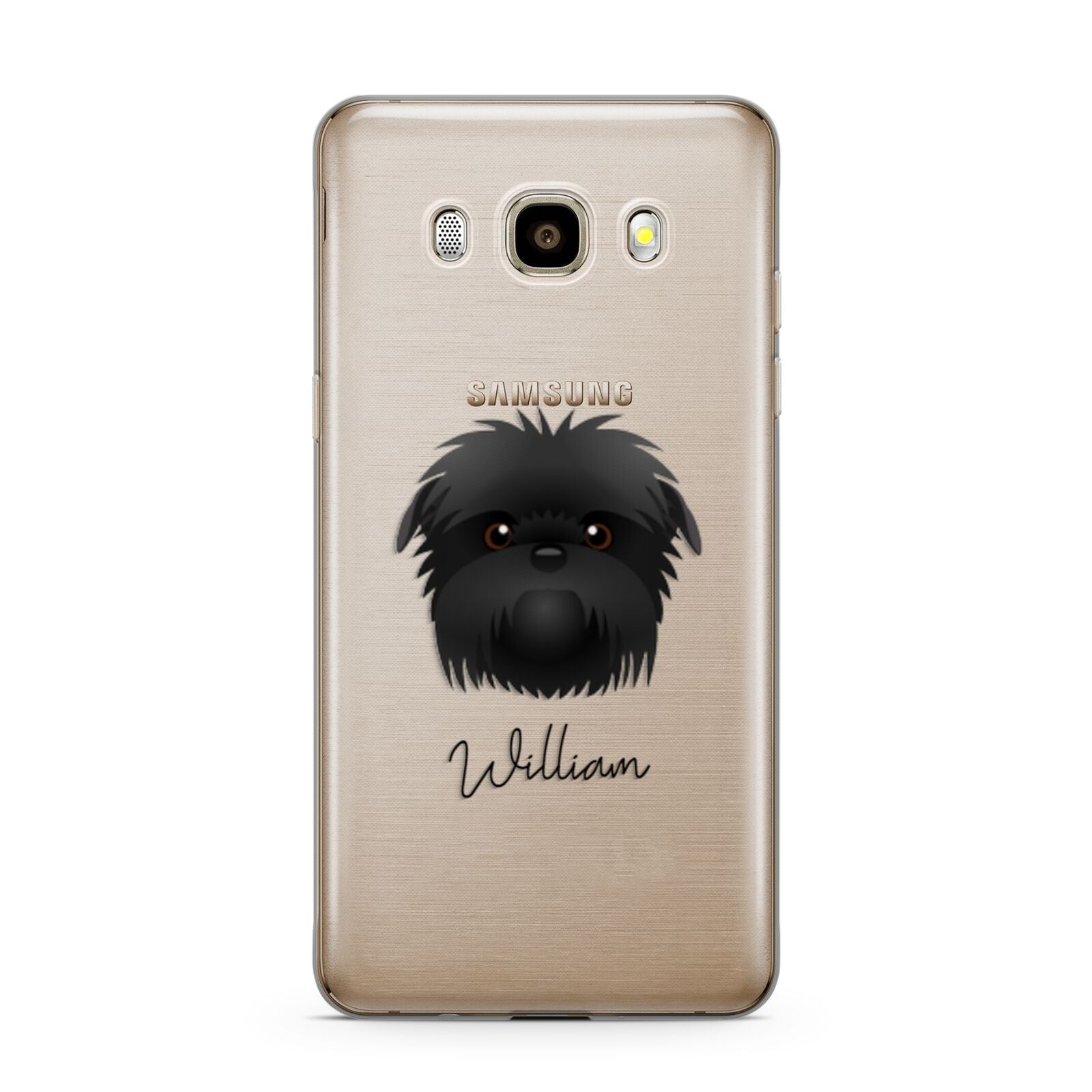 Affenpinscher Personalised Samsung Galaxy J7 2016 Case on gold phone