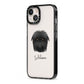 Affenpinscher Personalised iPhone 13 Black Impact Case Side Angle on Silver phone