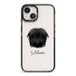 Affenpinscher Personalised iPhone 13 Black Impact Case on Silver phone