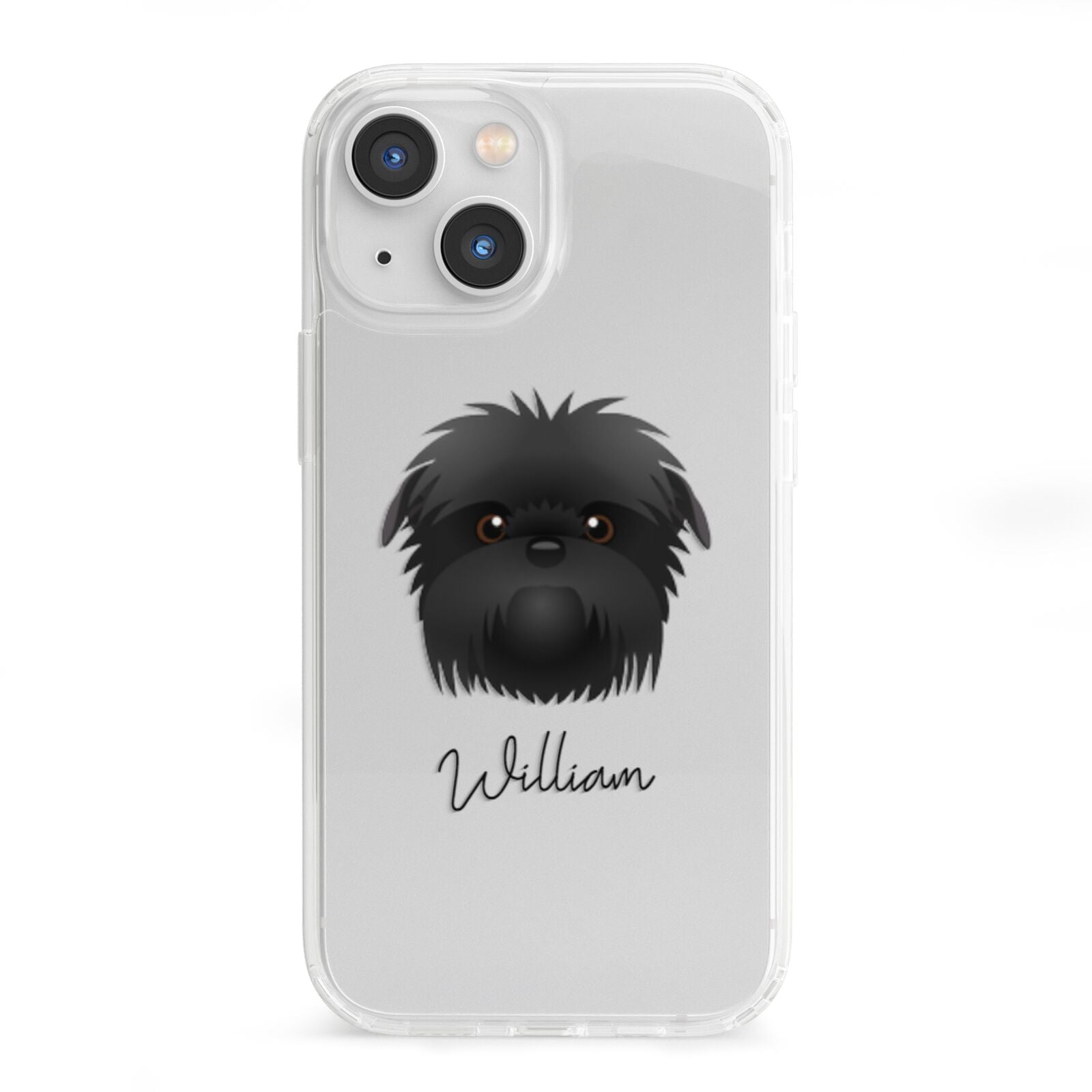 Affenpinscher Personalised iPhone 13 Mini Clear Bumper Case