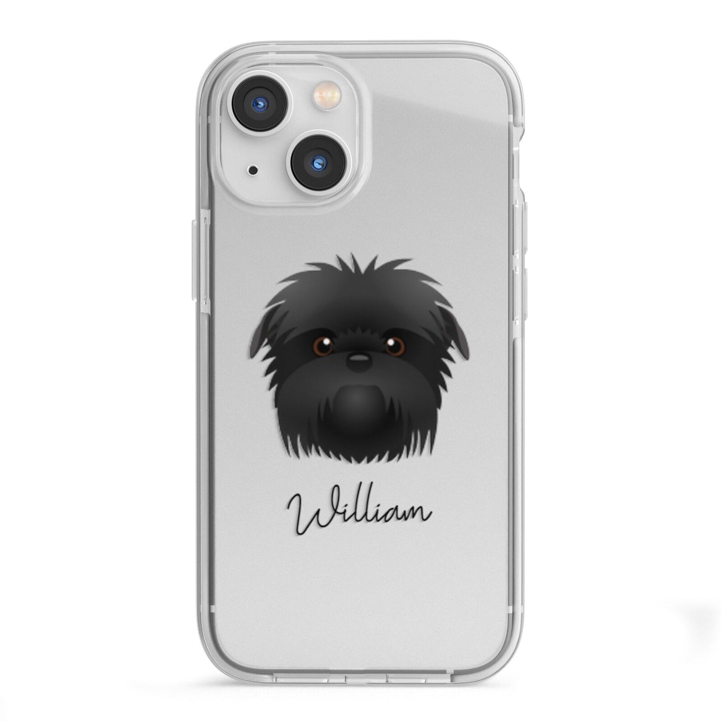 Affenpinscher Personalised iPhone 13 Mini TPU Impact Case with White Edges