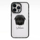 Affenpinscher Personalised iPhone 13 Pro Black Impact Case on Silver phone