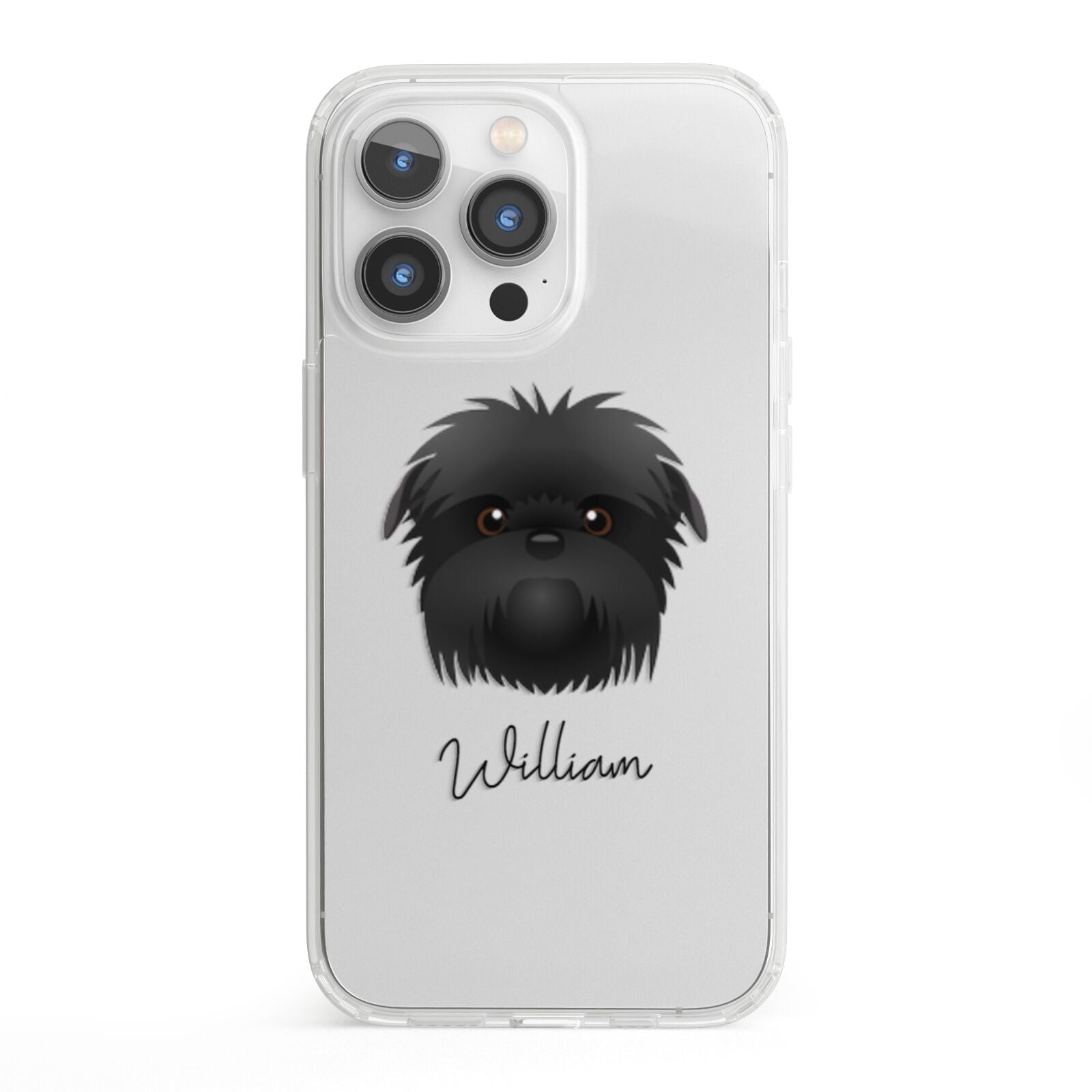 Affenpinscher Personalised iPhone 13 Pro Clear Bumper Case