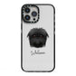 Affenpinscher Personalised iPhone 13 Pro Max Black Impact Case on Silver phone