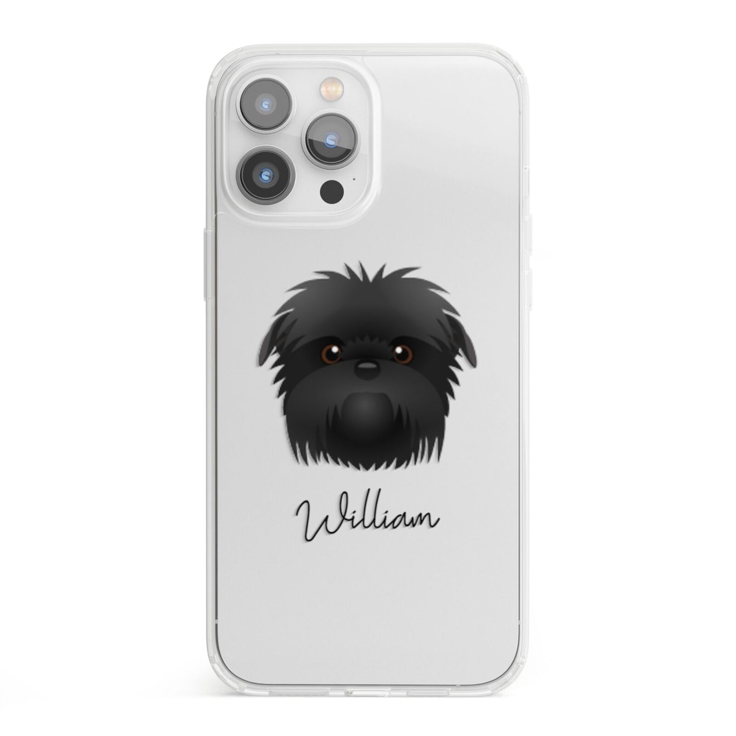 Affenpinscher Personalised iPhone 13 Pro Max Clear Bumper Case