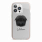 Affenpinscher Personalised iPhone 13 Pro TPU Impact Case with Pink Edges