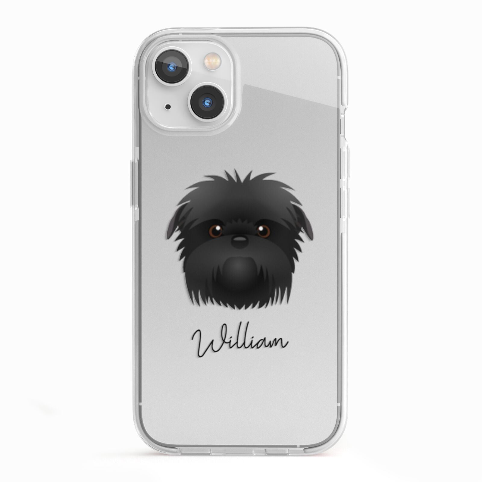 Affenpinscher Personalised iPhone 13 TPU Impact Case with White Edges