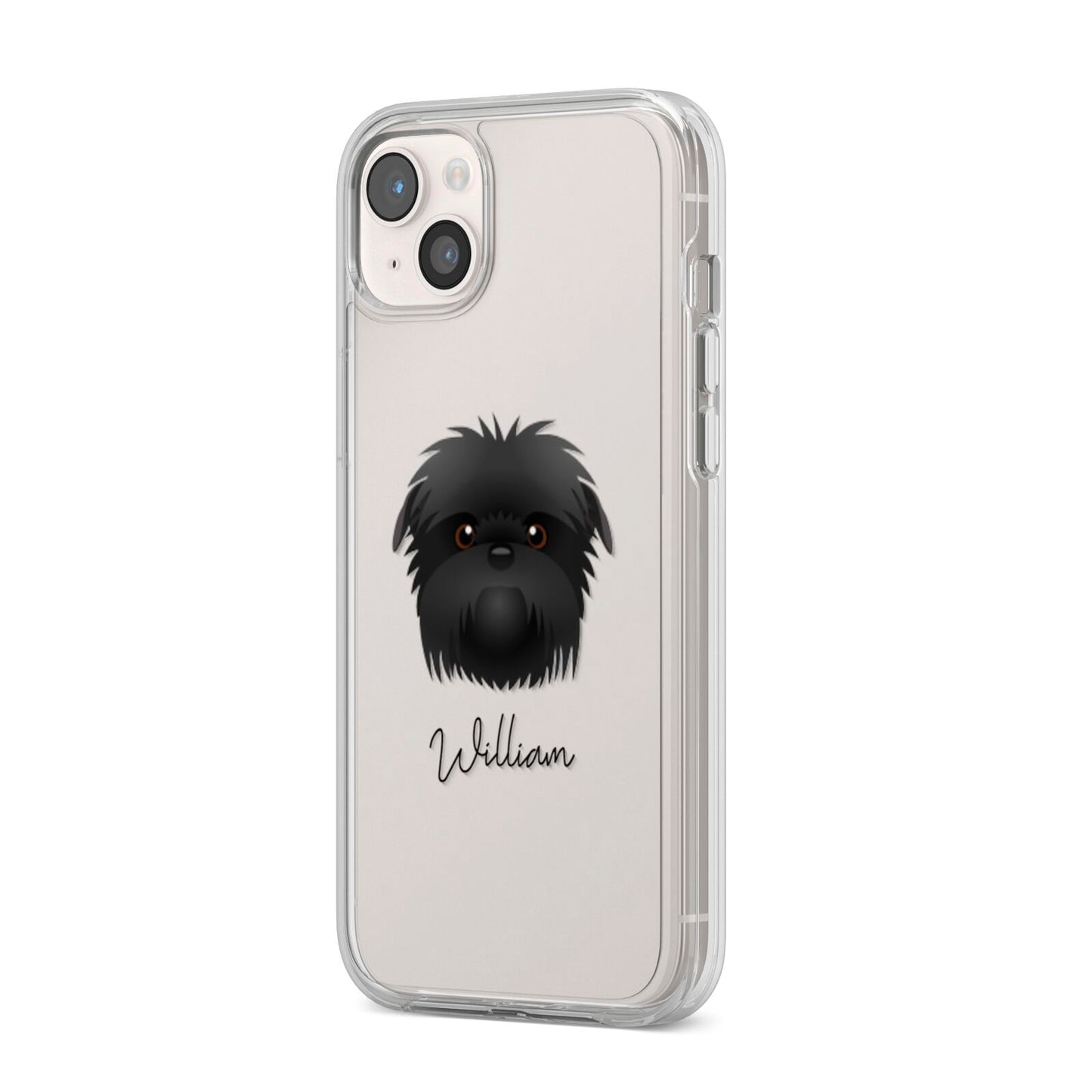Affenpinscher Personalised iPhone 14 Plus Clear Tough Case Starlight Angled Image