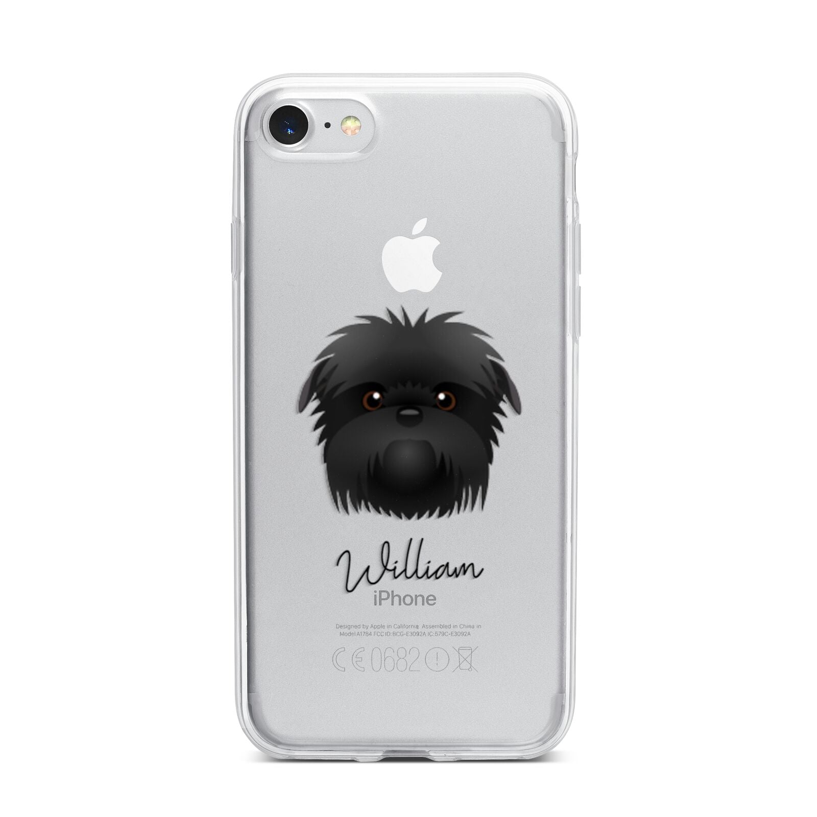 Affenpinscher Personalised iPhone 7 Bumper Case on Silver iPhone