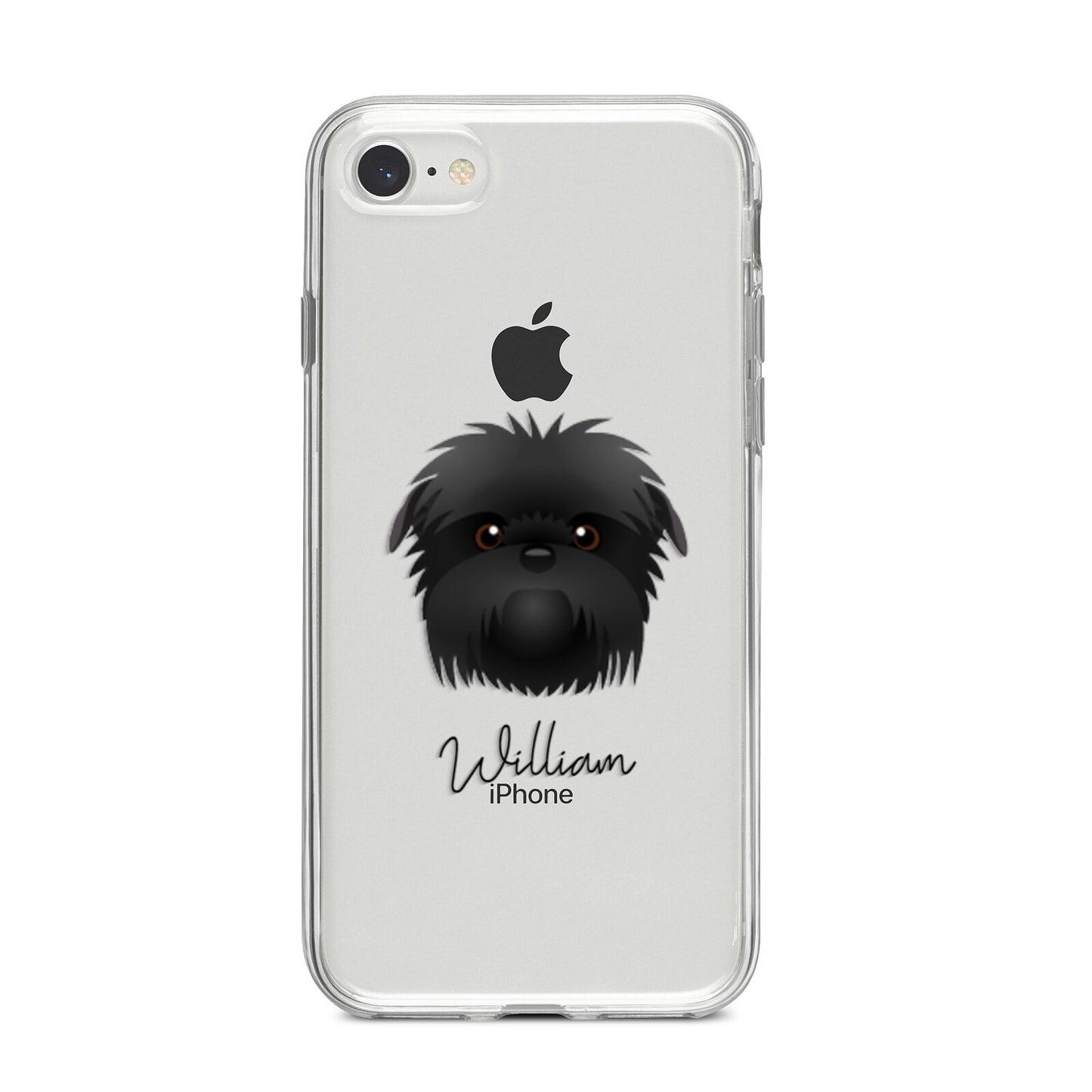 Affenpinscher Personalised iPhone 8 Bumper Case on Silver iPhone