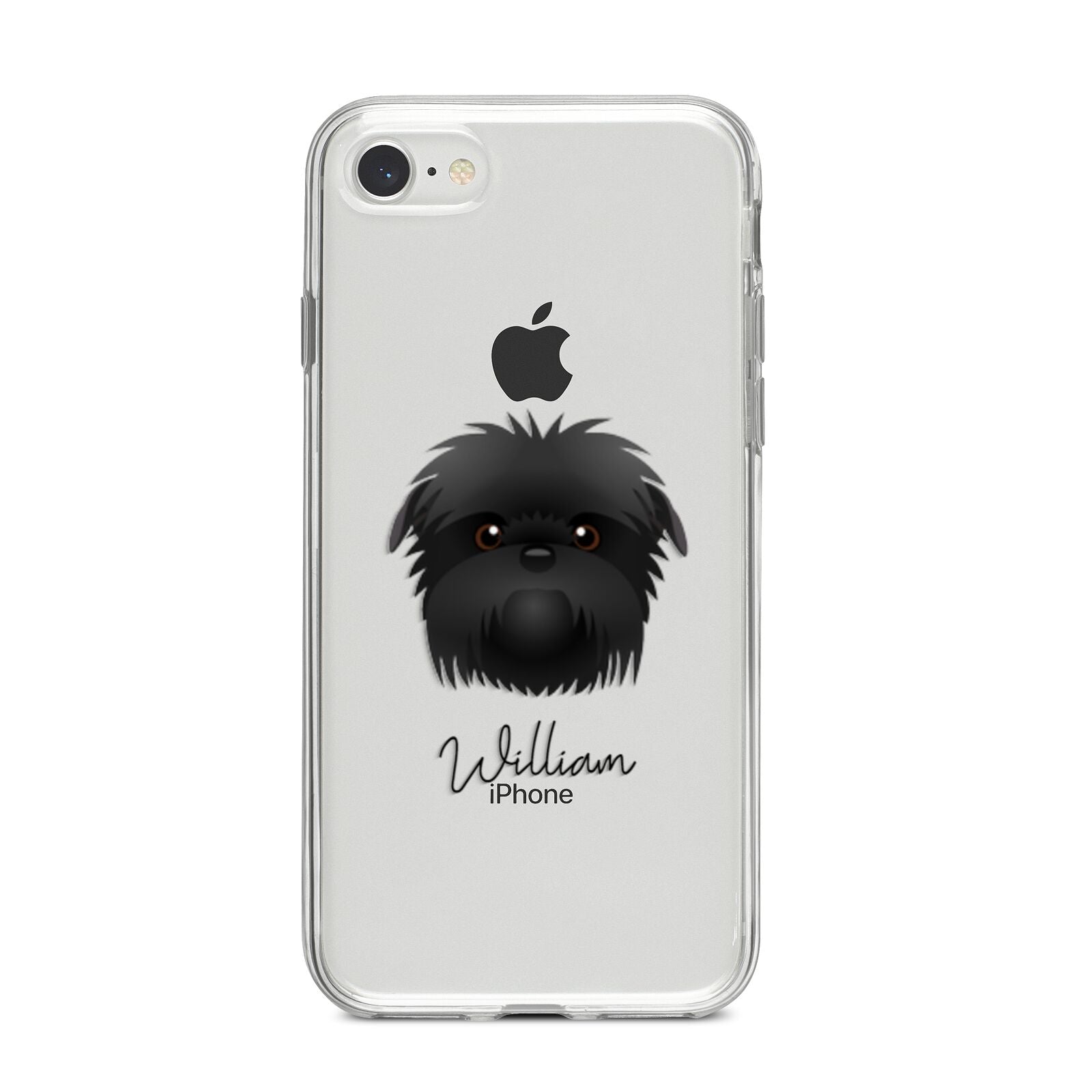 Affenpinscher Personalised iPhone 8 Bumper Case on Silver iPhone