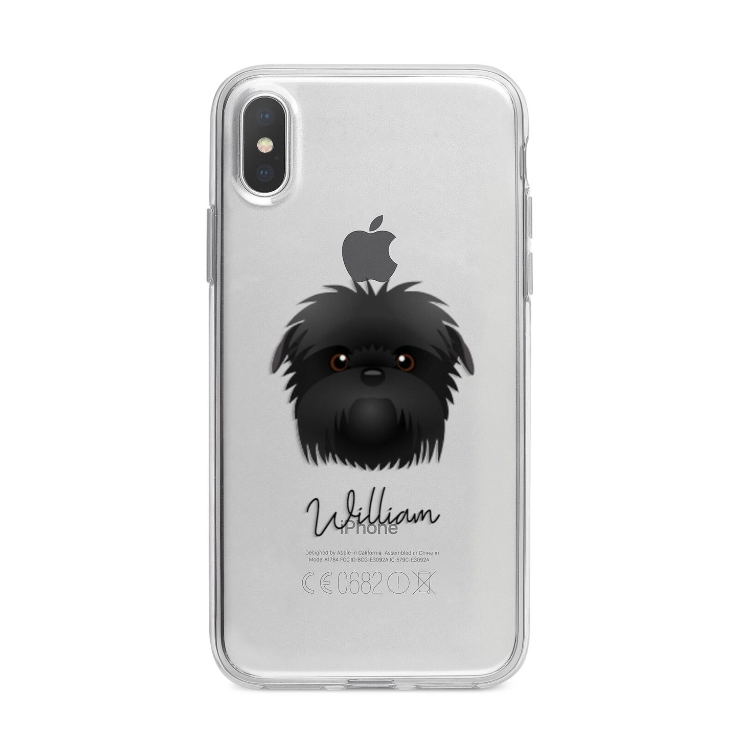 Affenpinscher Personalised iPhone X Bumper Case on Silver iPhone Alternative Image 1