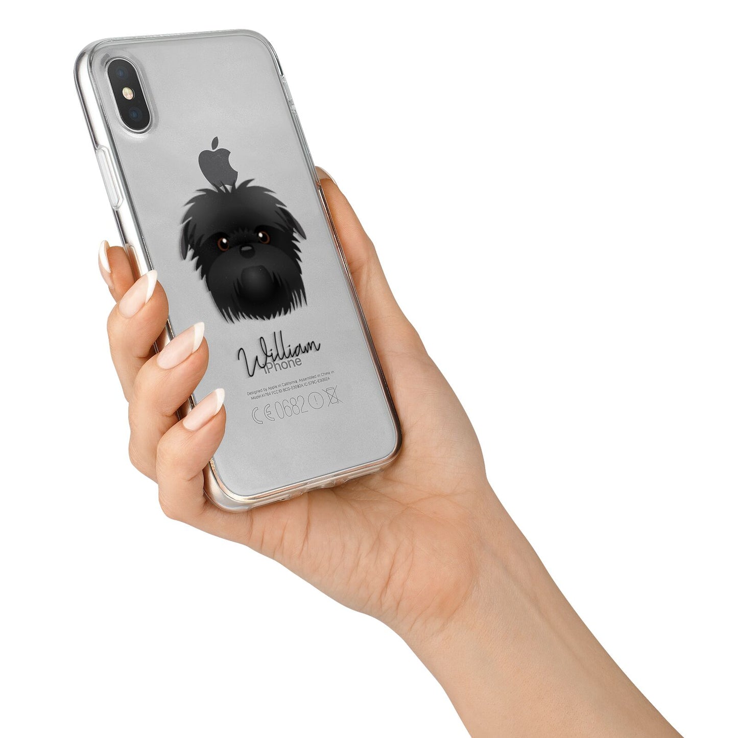 Affenpinscher Personalised iPhone X Bumper Case on Silver iPhone Alternative Image 2