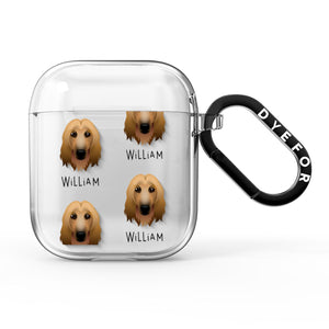 Afghan Hound Icon with Name AirPods Case