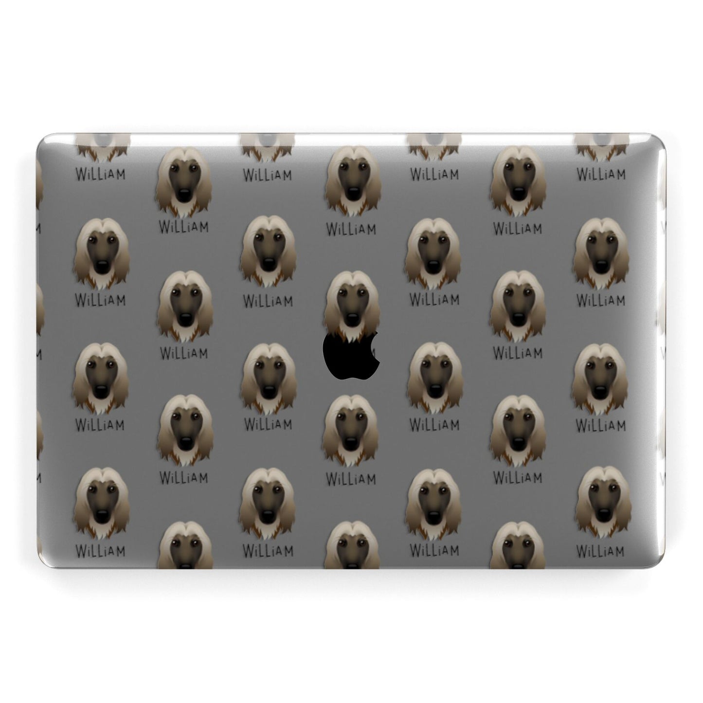 Afghan Hound Icon with Name Apple MacBook Case