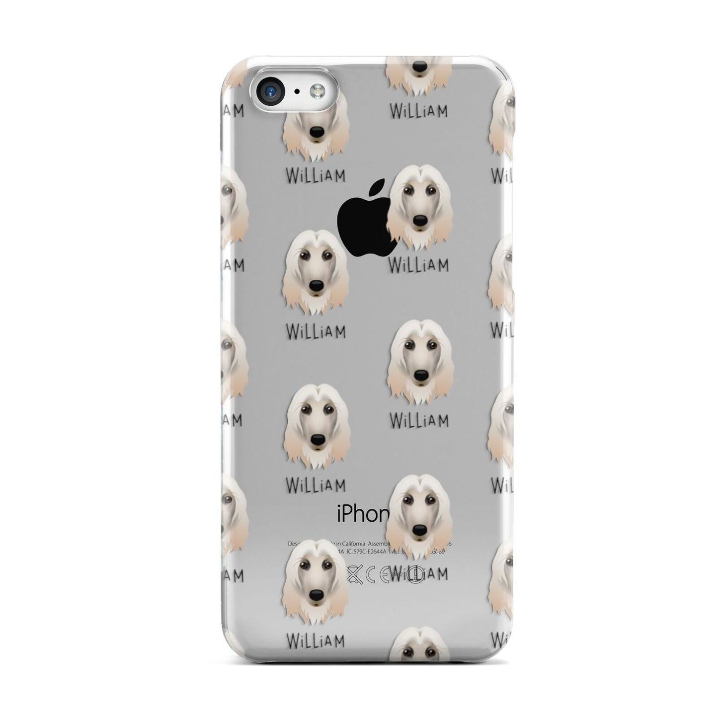 Afghan Hound Icon with Name Apple iPhone 5c Case