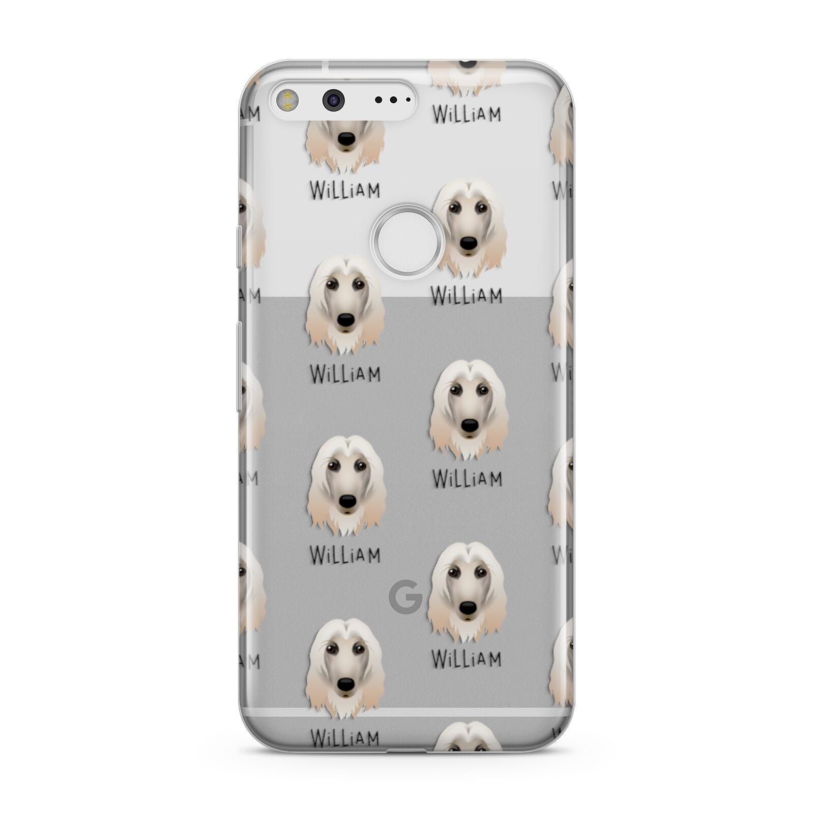 Afghan Hound Icon with Name Google Pixel Case