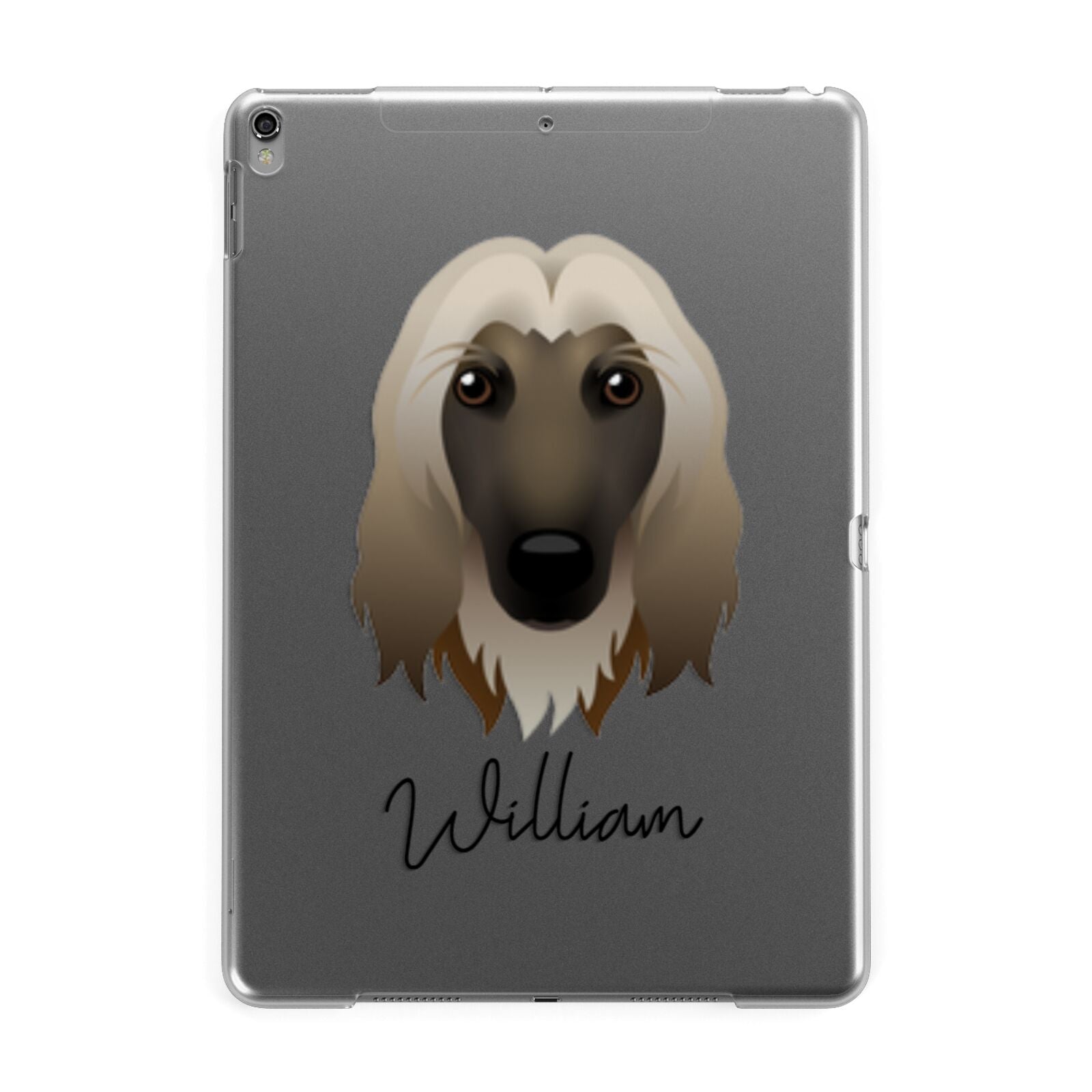 Afghan Hound Personalised Apple iPad Grey Case