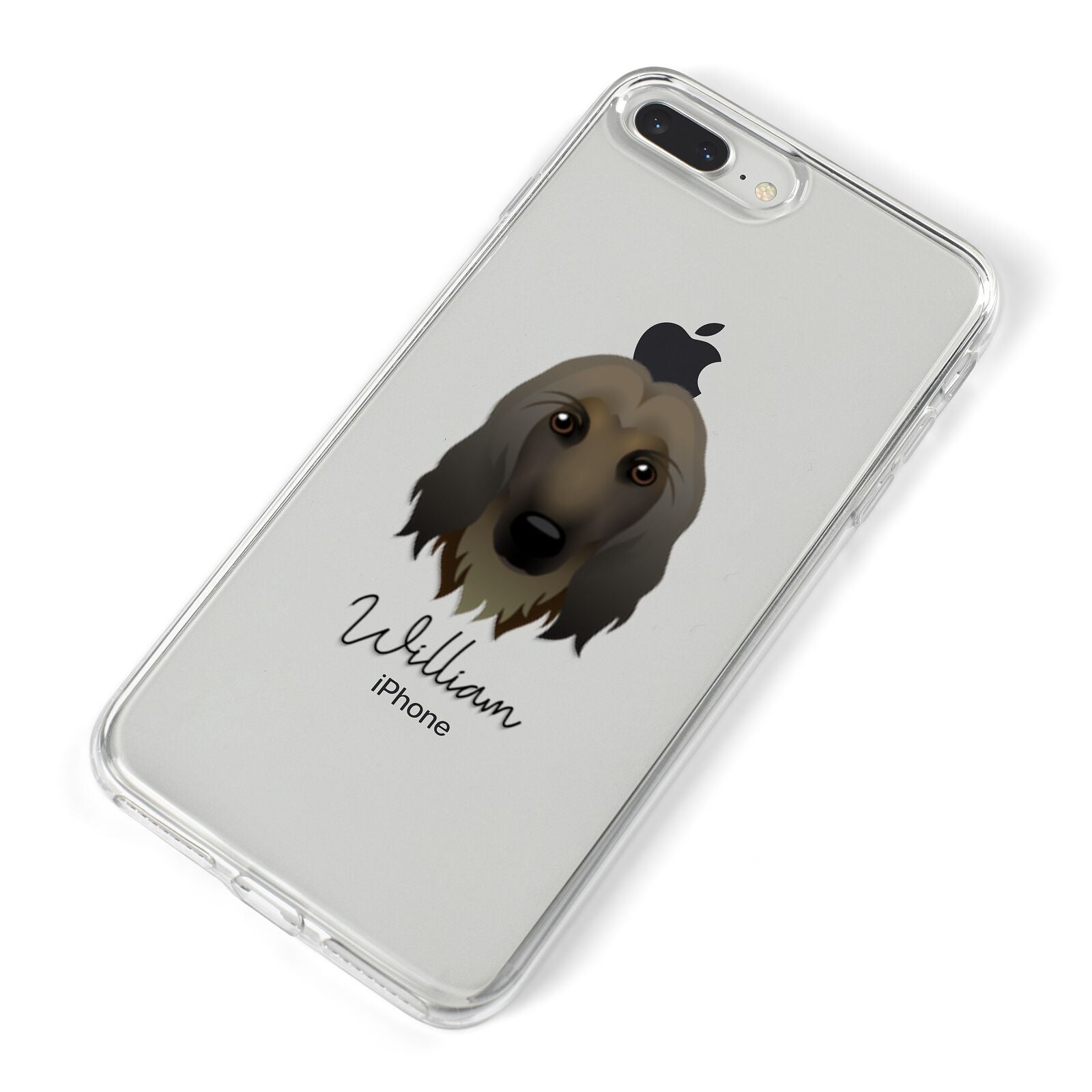 Afghan Hound Personalised iPhone 8 Plus Bumper Case on Silver iPhone Alternative Image