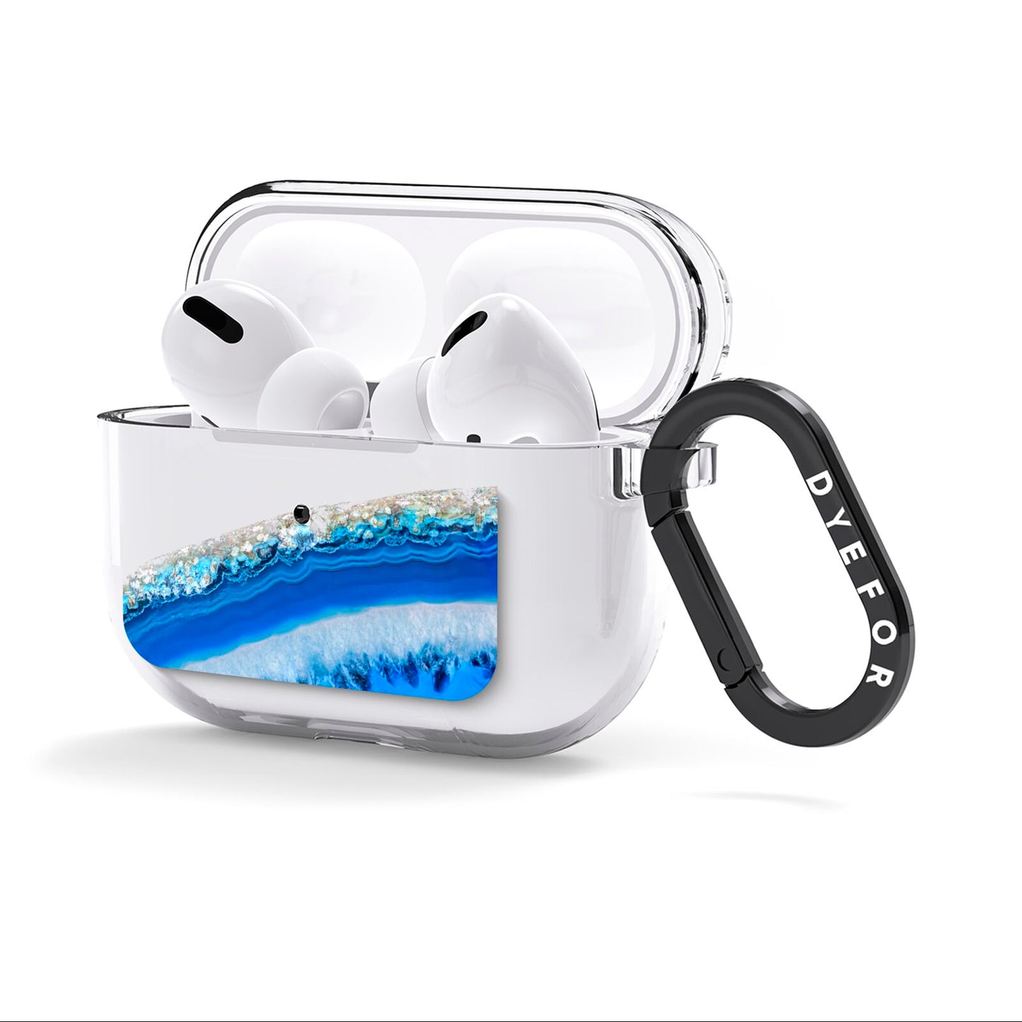 Agate Blue AirPods Clear Case 3rd Gen Side Image