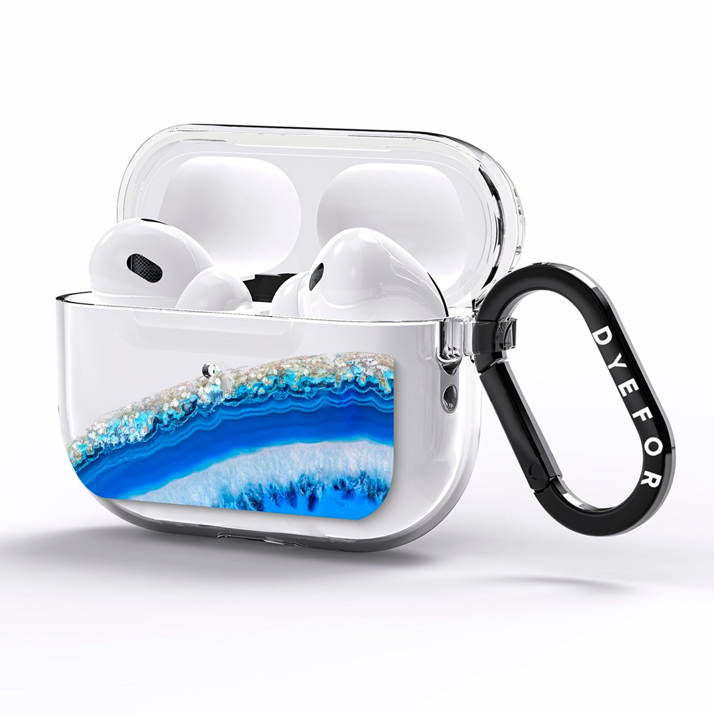 Agate Blue AirPods Pro Clear Case Side Image