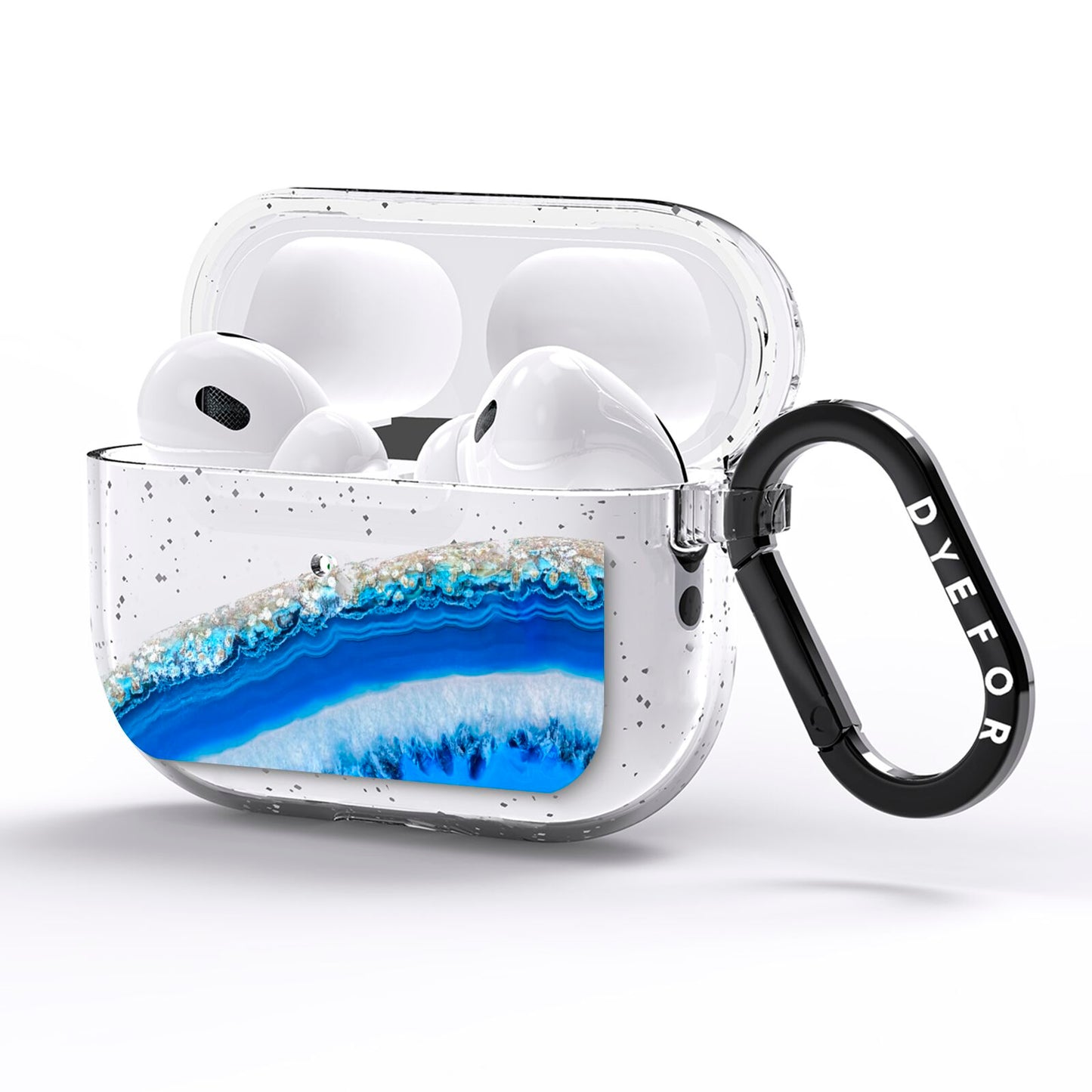Agate Blue AirPods Pro Glitter Case Side Image