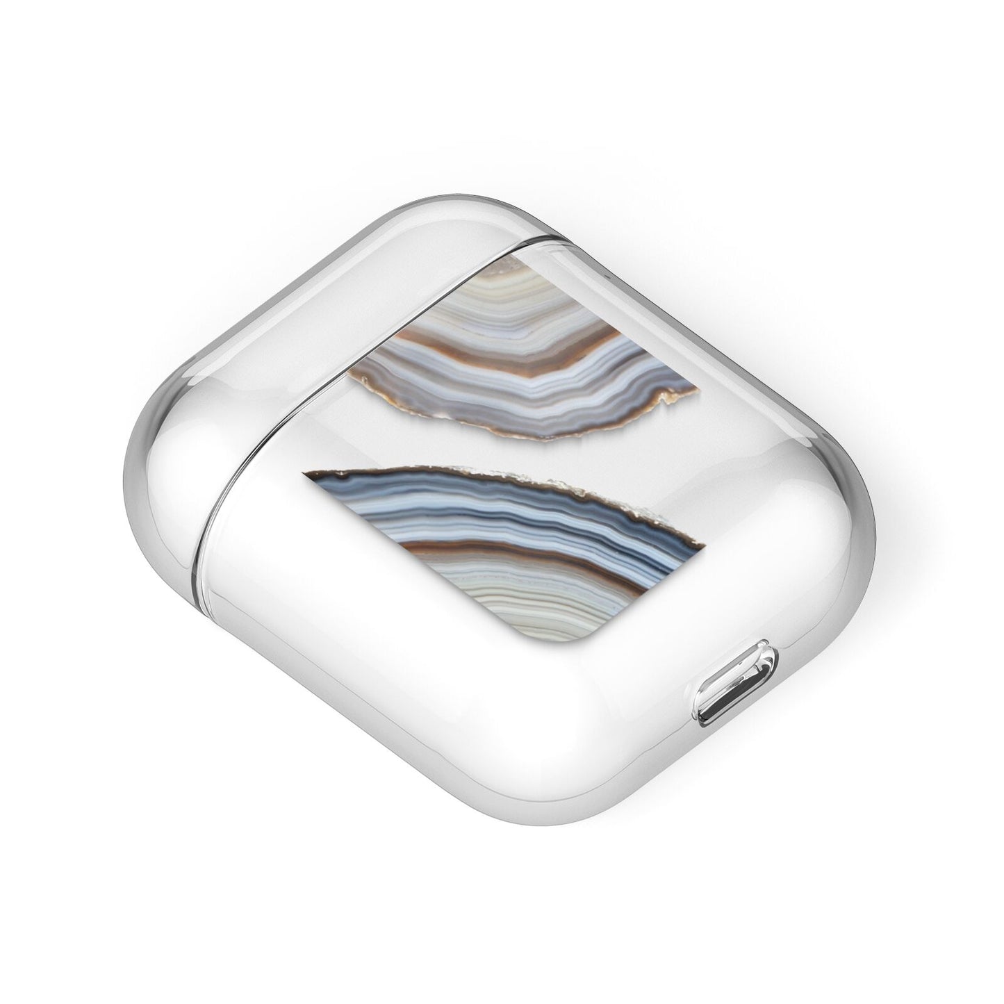 Agate Blue Grey AirPods Case Laid Flat