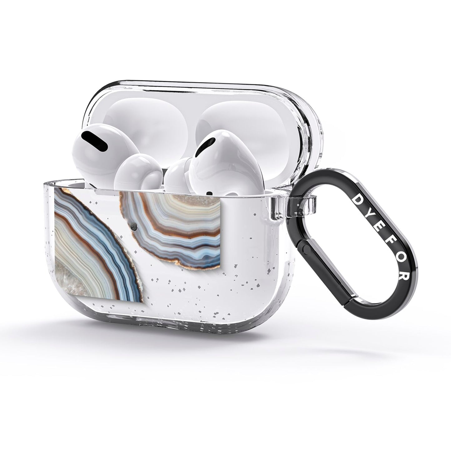 Agate Blue Grey AirPods Glitter Case 3rd Gen Side Image