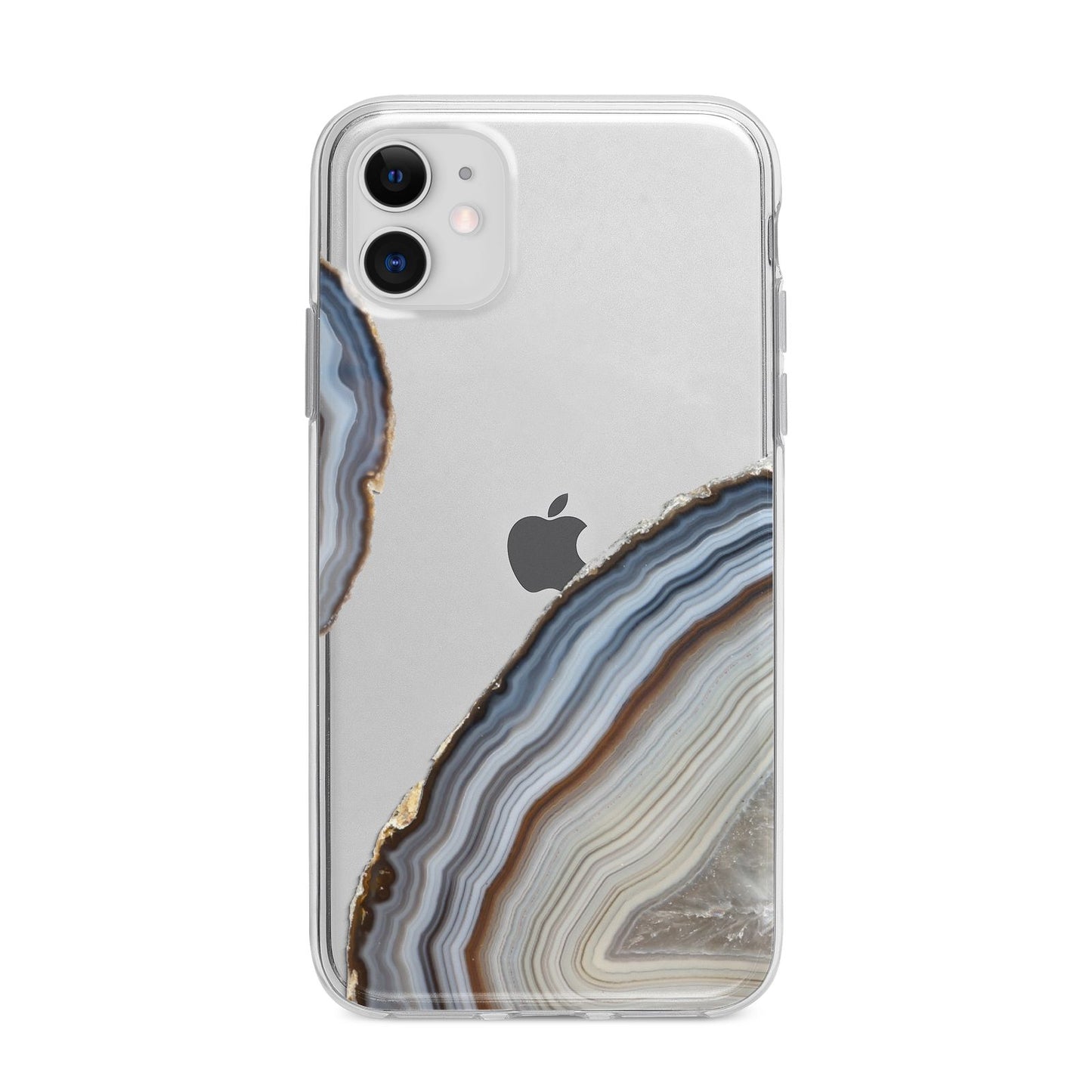 Agate Blue Grey Apple iPhone 11 in White with Bumper Case