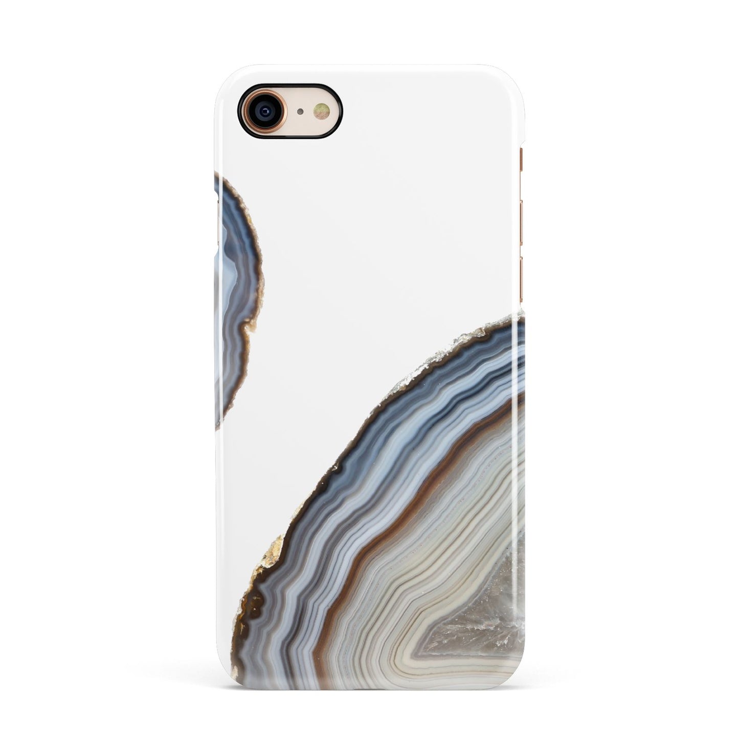 Agate Blue Grey Apple iPhone 7 8 3D Snap Case