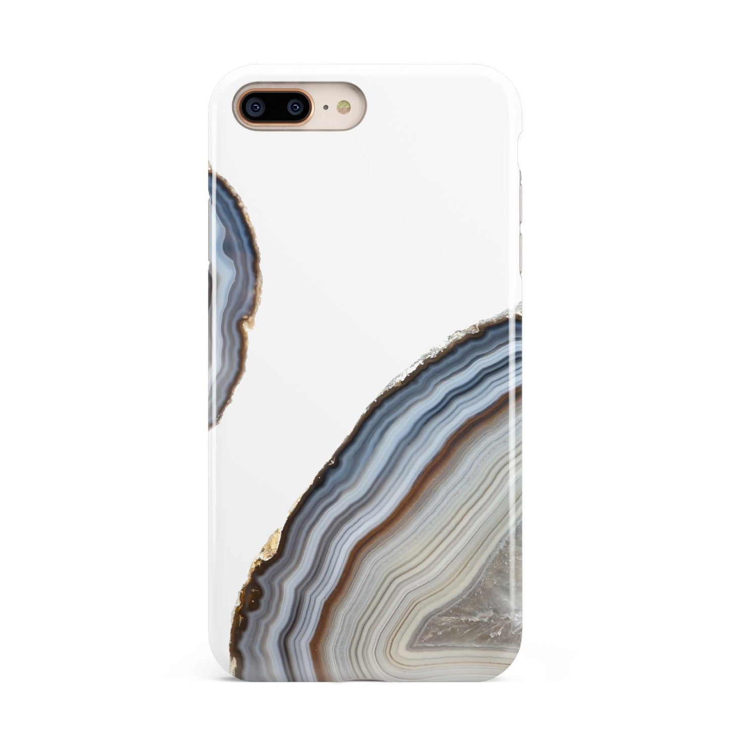 Agate Blue Grey Apple iPhone 7 8 Plus 3D Tough Case