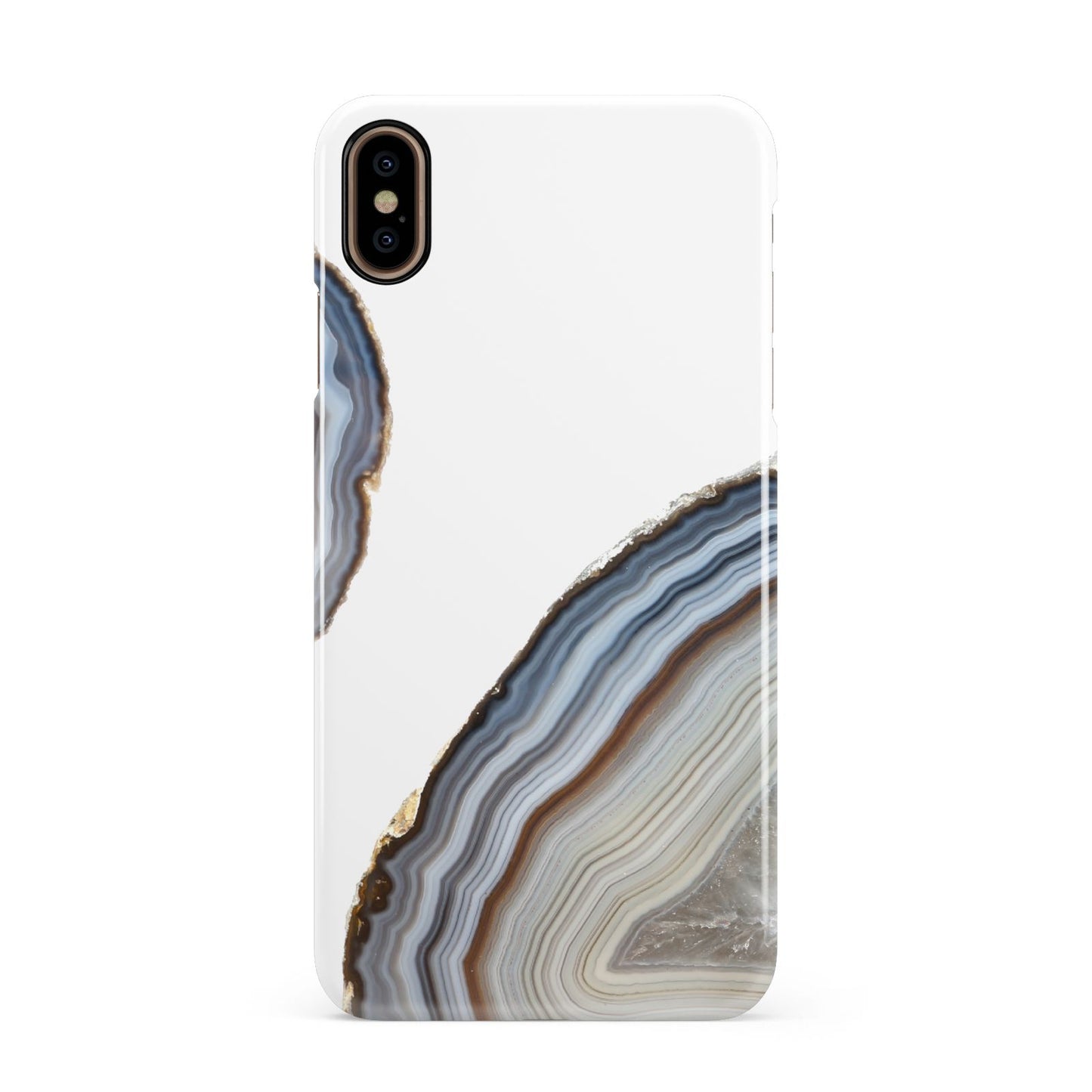 Agate Blue Grey Apple iPhone Xs Max 3D Snap Case