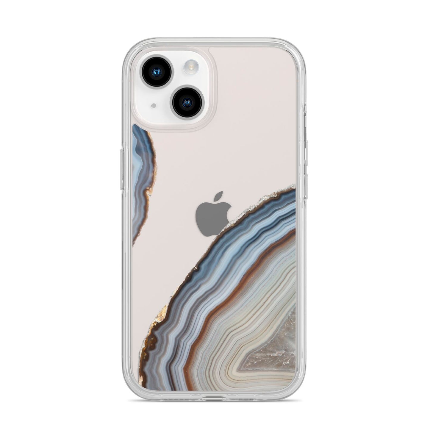 Agate Blue Grey iPhone 14 Clear Tough Case Starlight