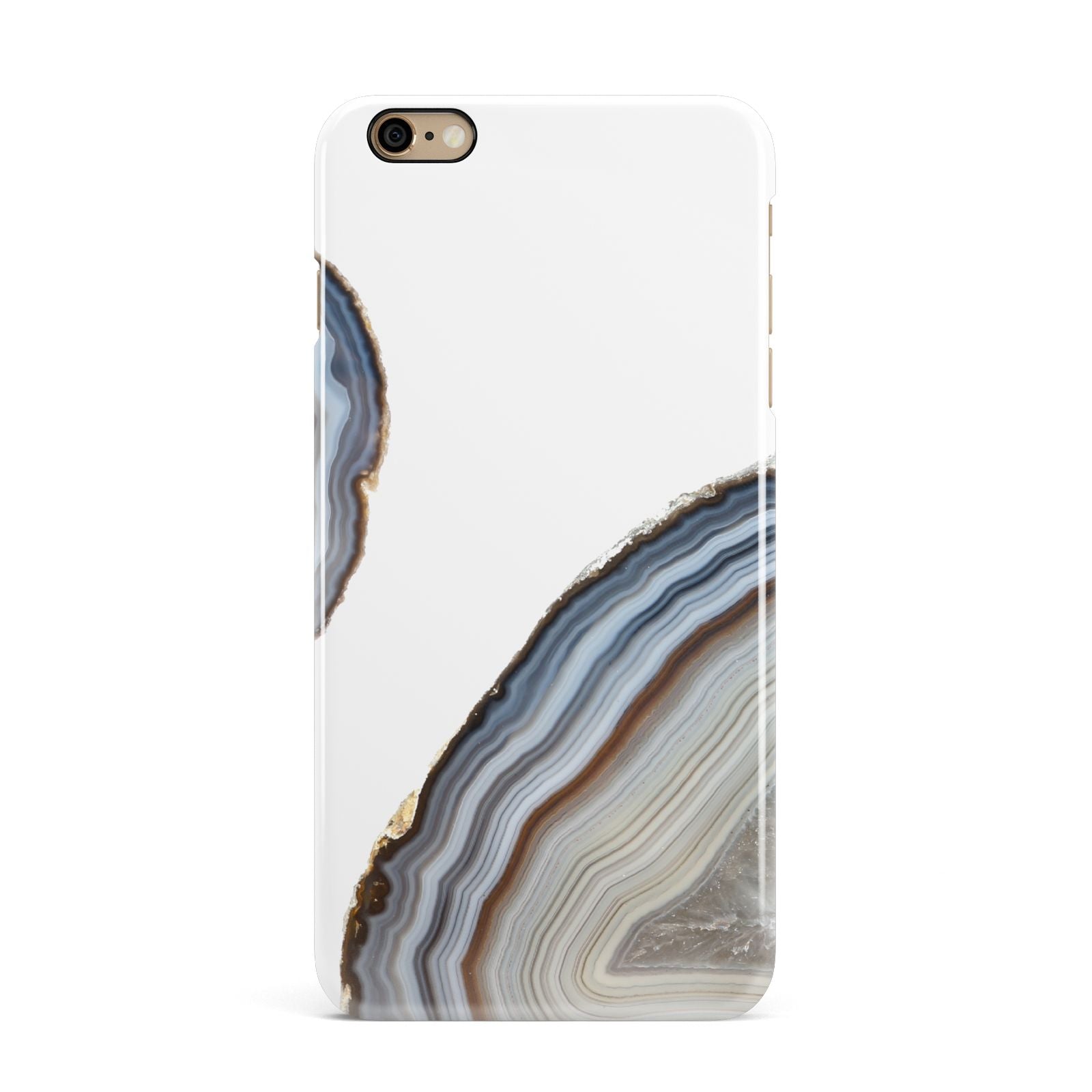 Agate Blue Grey iPhone 6 Plus 3D Snap Case on Gold Phone